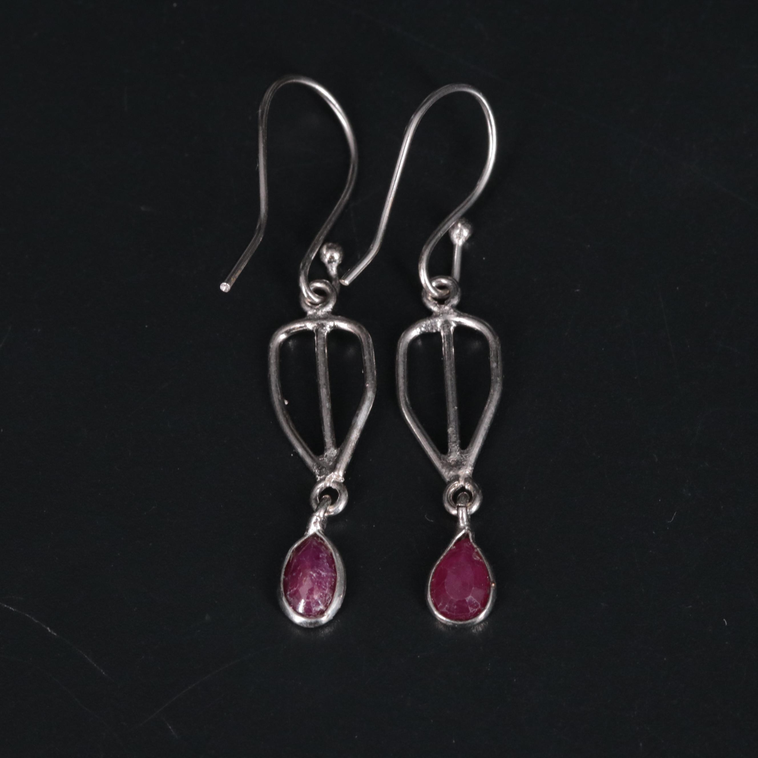 Ruby Dangle Earrings