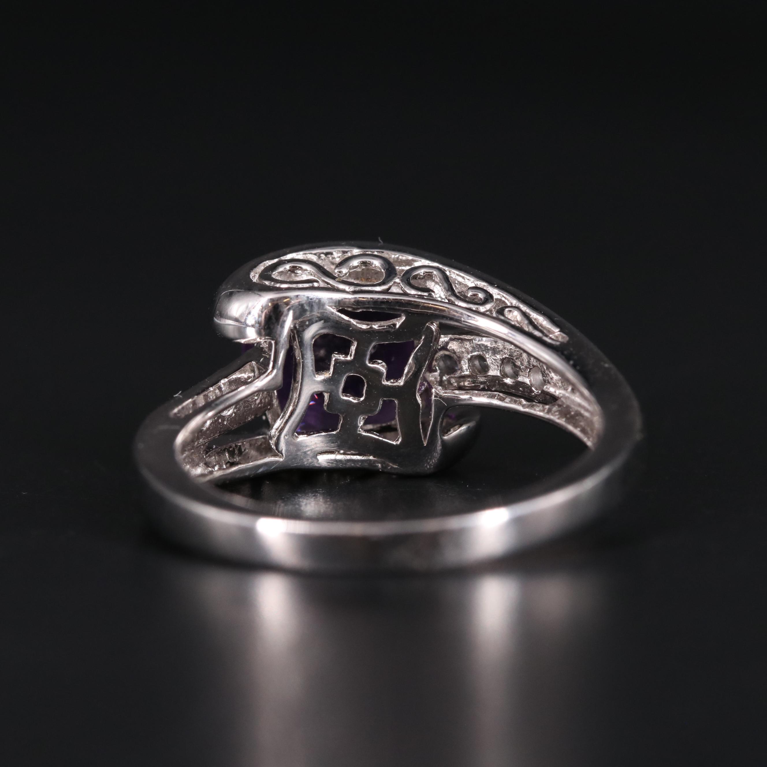 Sterling Silver Amethyst and Topaz Ring