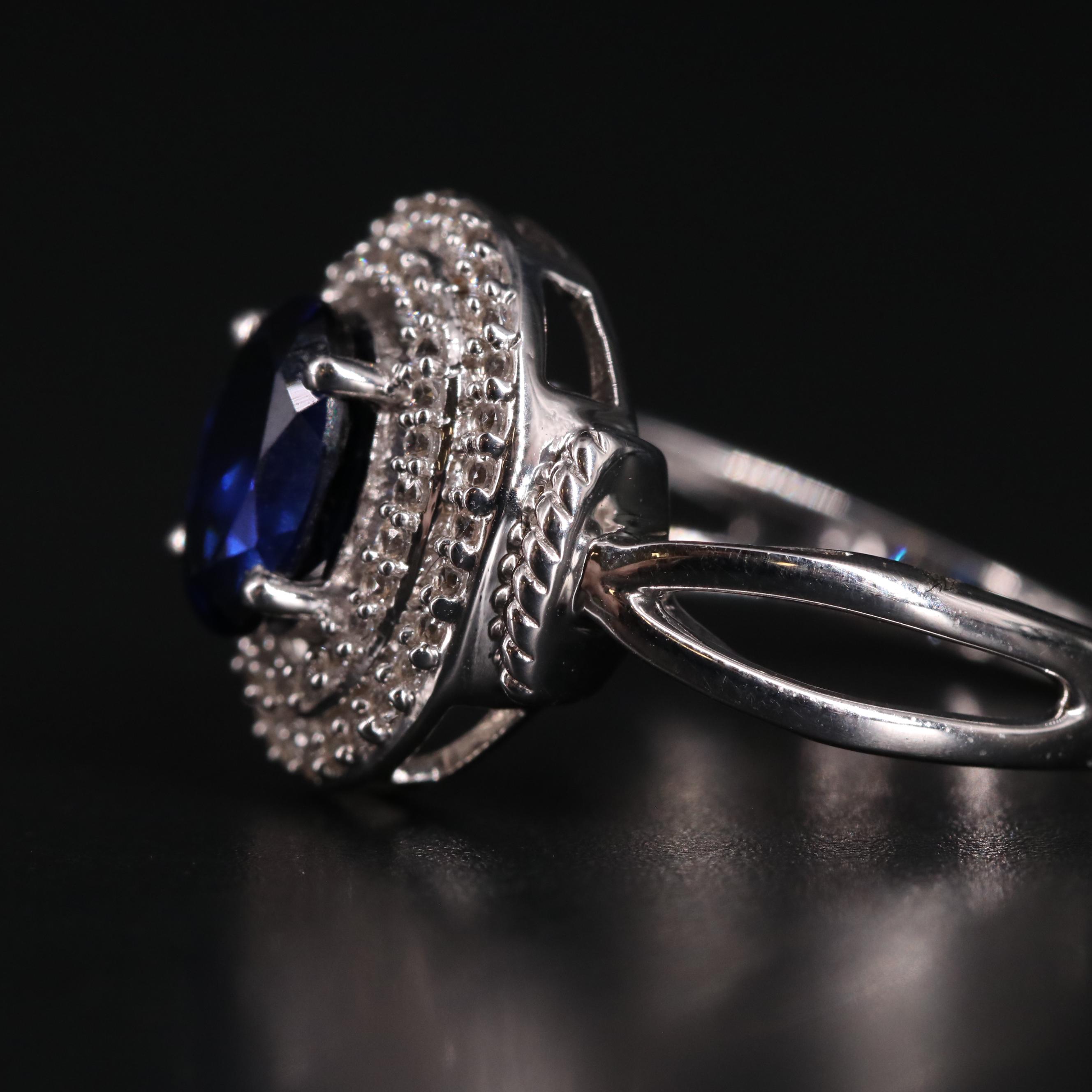 Sterling Silver Sapphire Ring