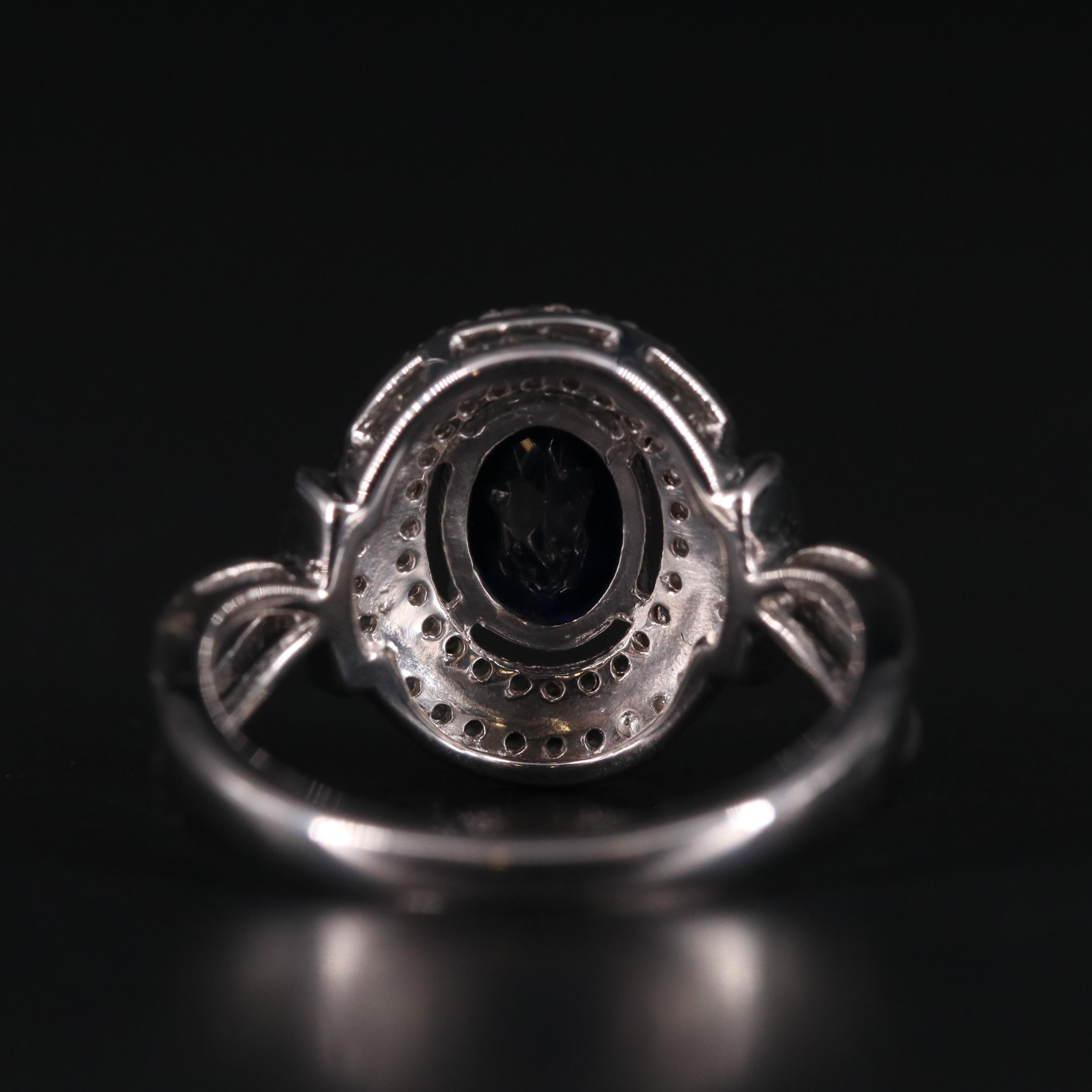 Sterling Silver Sapphire Ring
