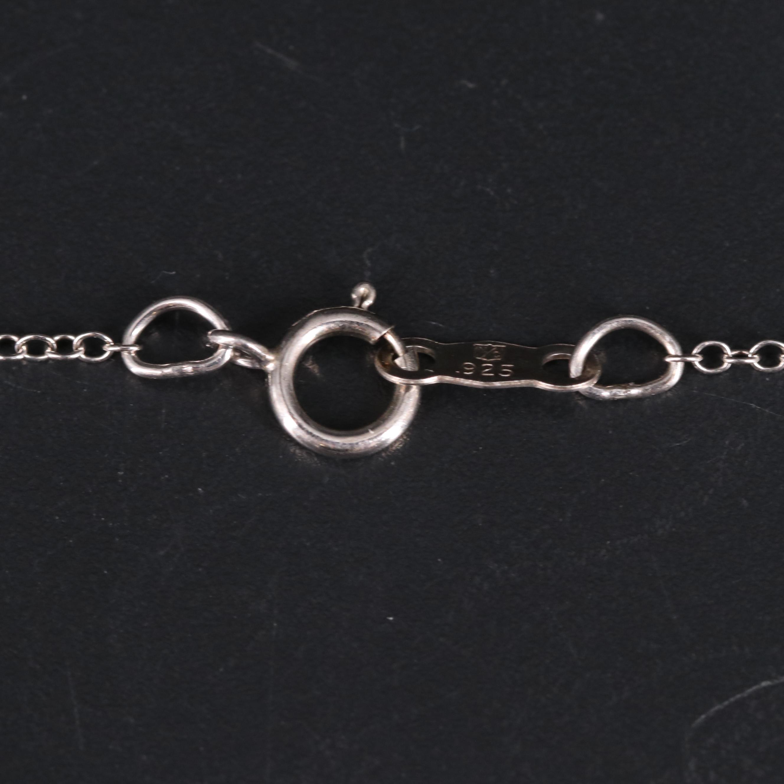 Sterling Silver Sapphire Pendant Necklace