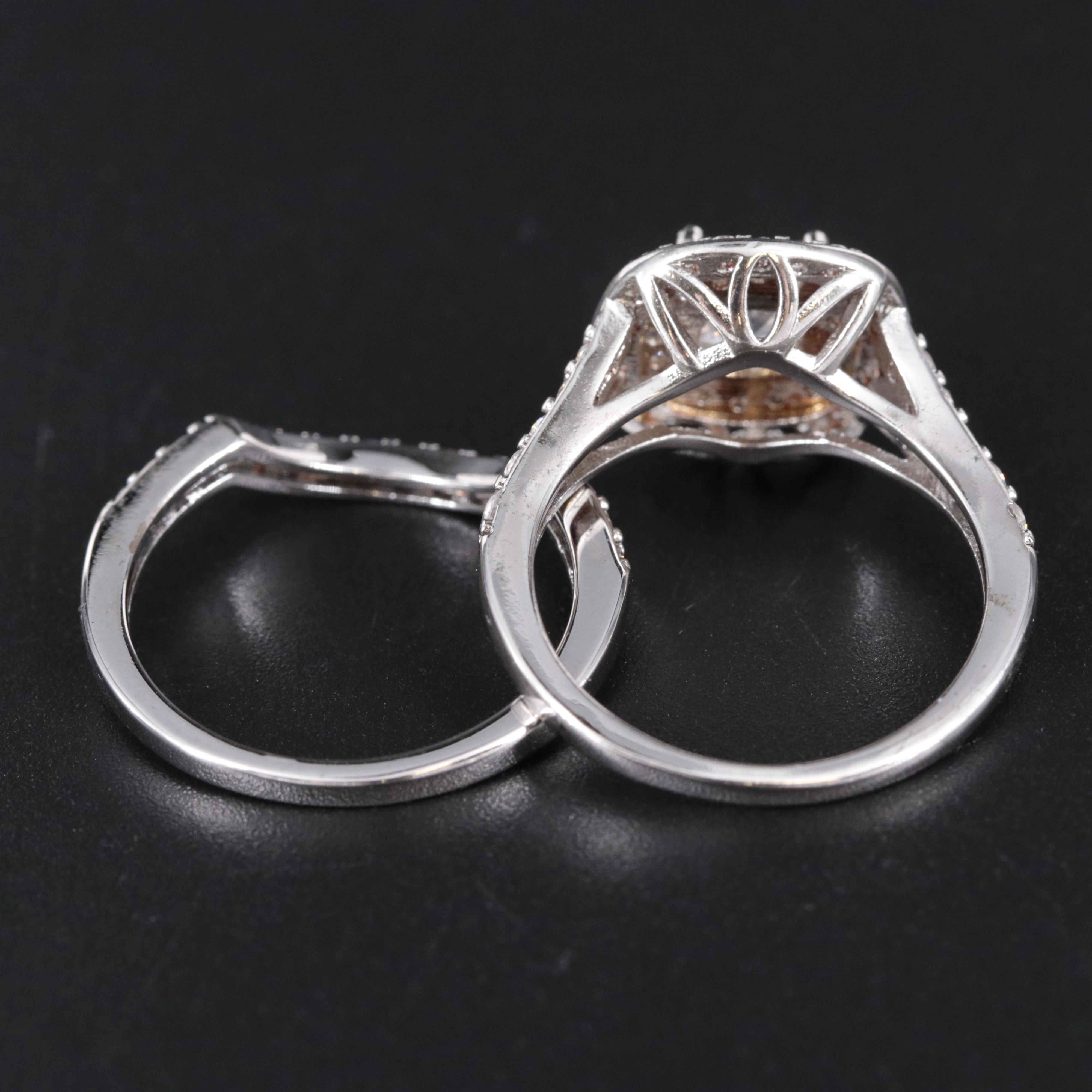 Cubic Zirconia Ring and Enhancer Band