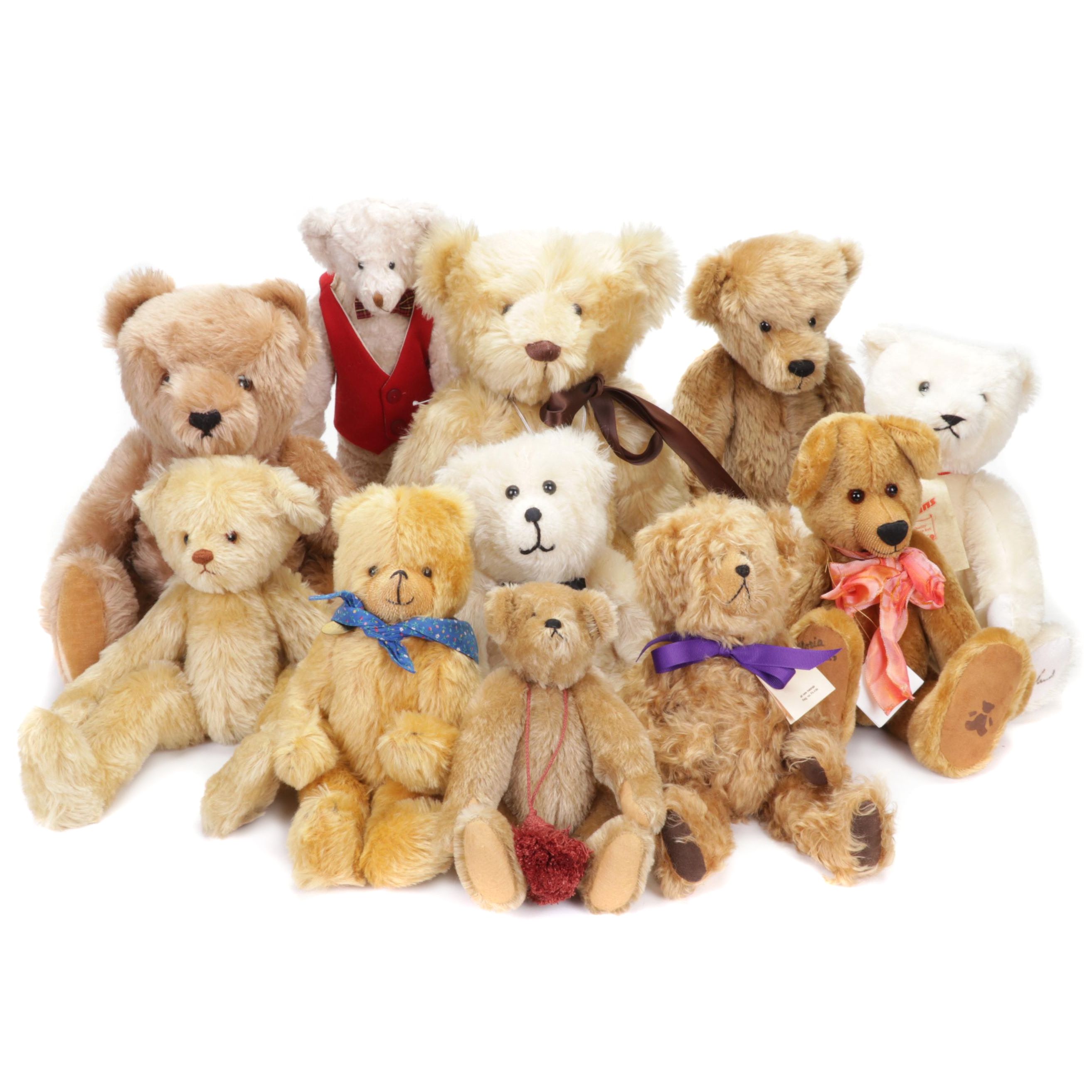 Handcrafted Jointed Teddy Bears Featuring Althans and Hermann