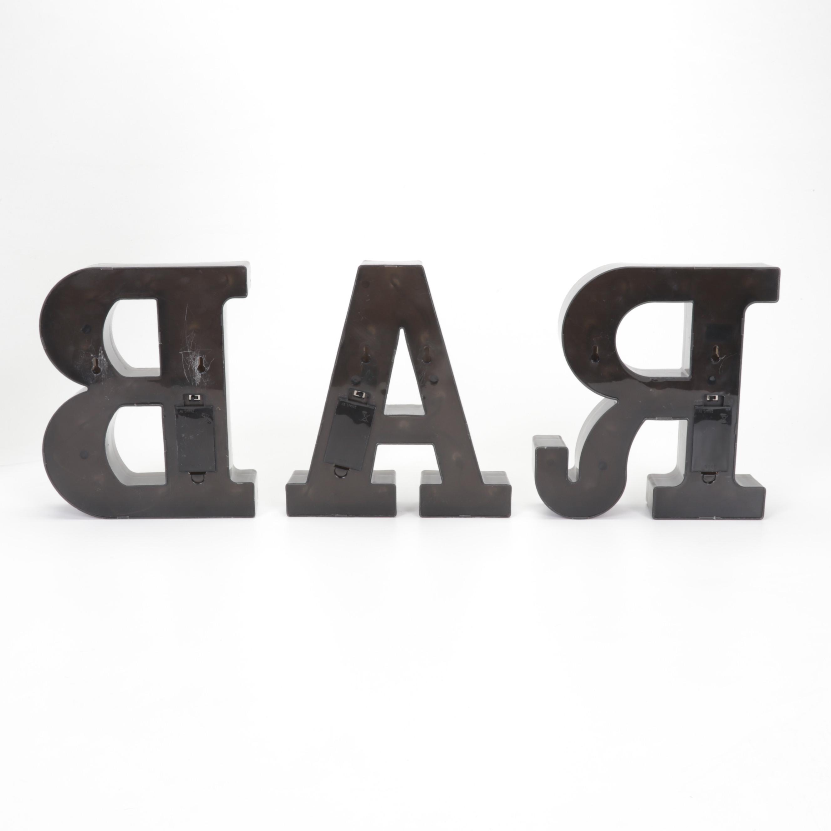 Sterling & Noble Wall Clock with Illuminated "Bar" and "Arcade" Signs