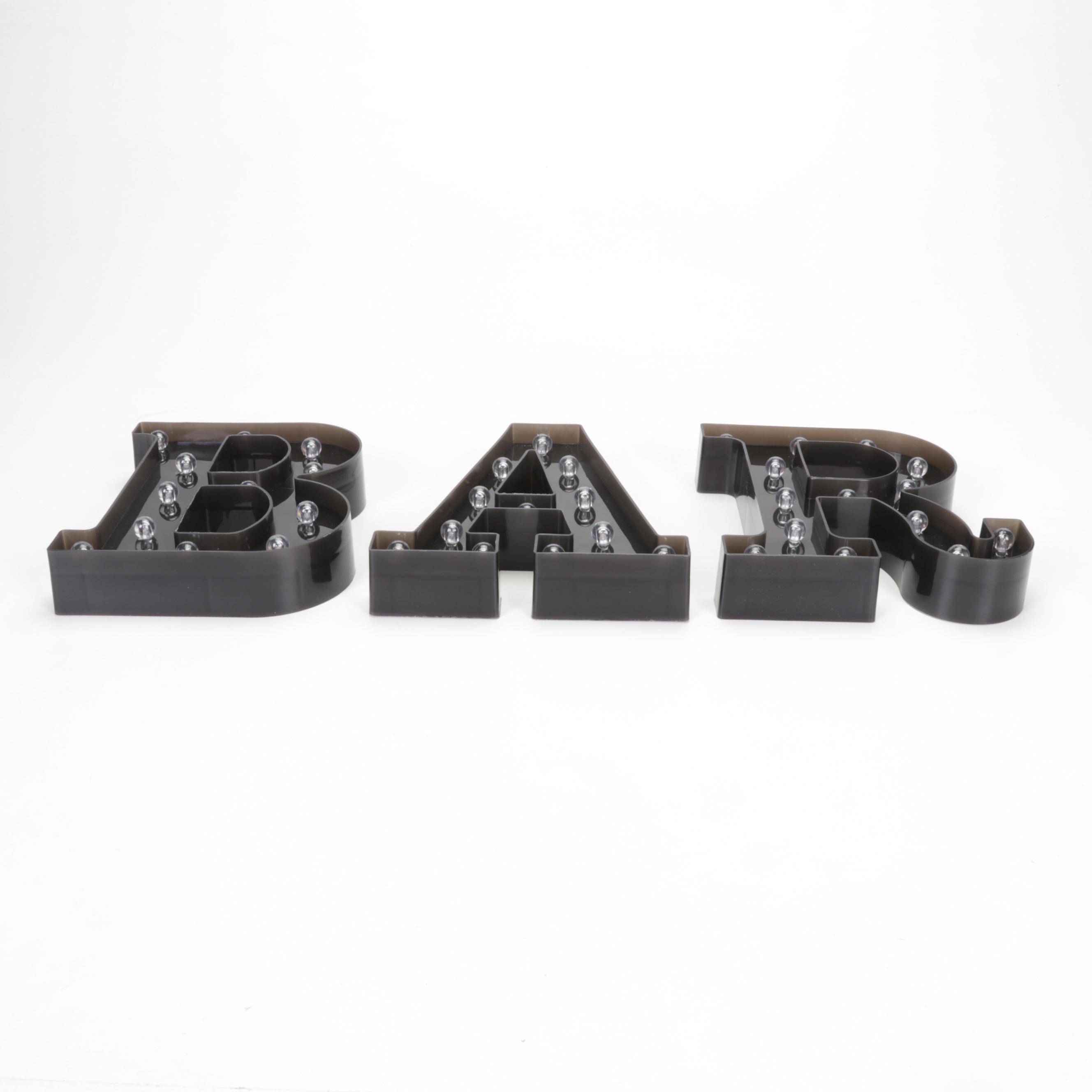 Sterling & Noble Wall Clock with Illuminated "Bar" and "Arcade" Signs