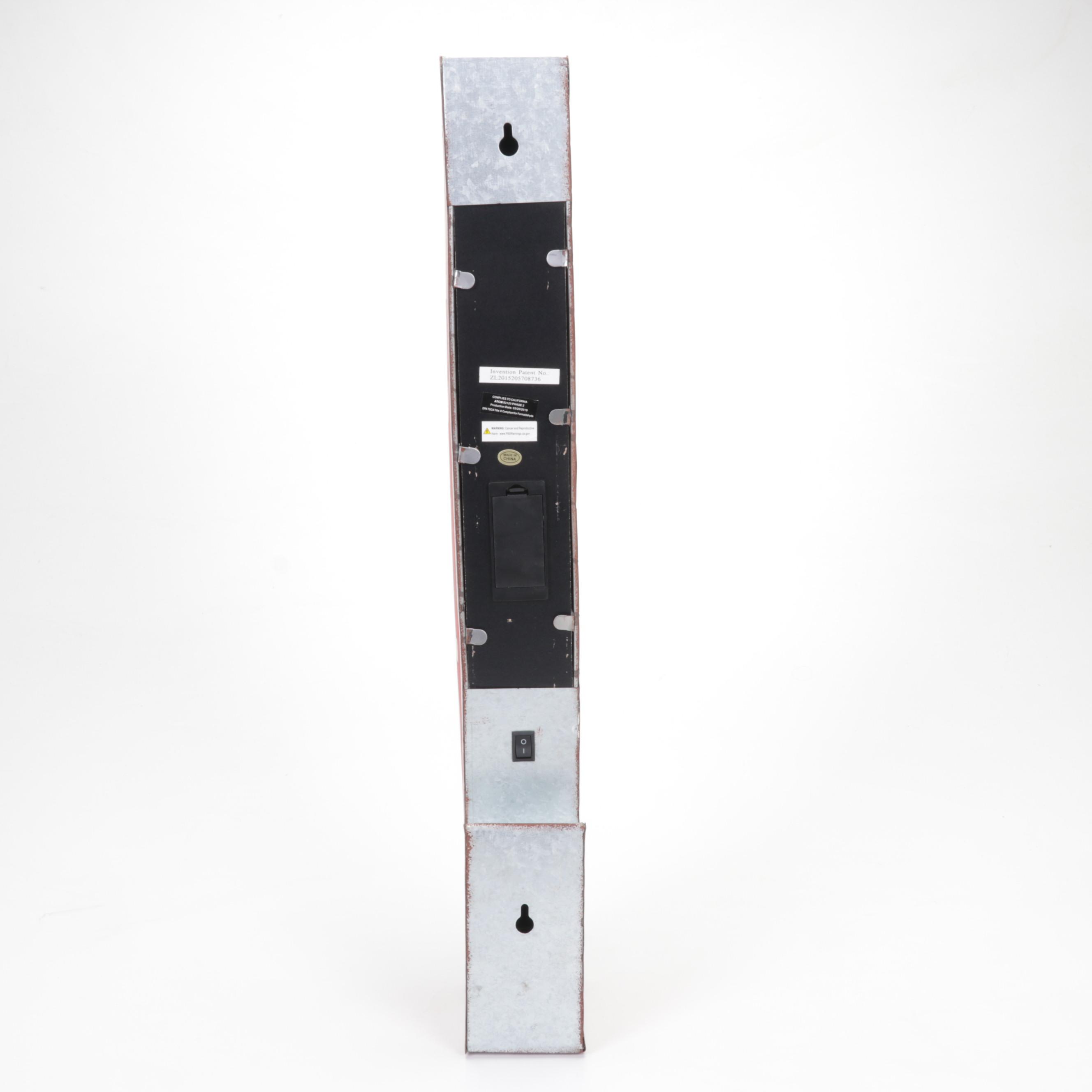 Sterling & Noble Wall Clock with Illuminated "Bar" and "Arcade" Signs