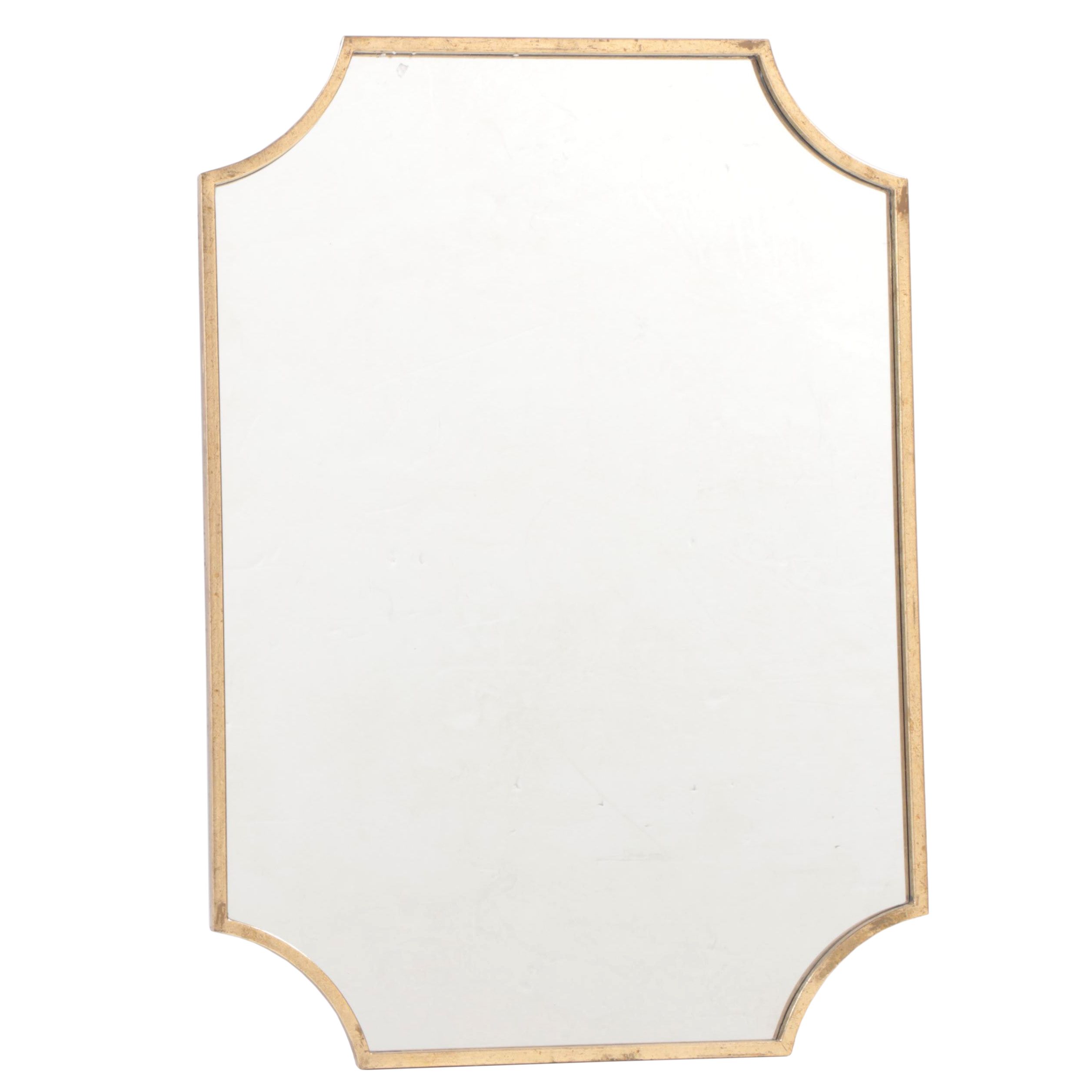 Gilt Metal Finish Bathroom Vanity Wall Mirror