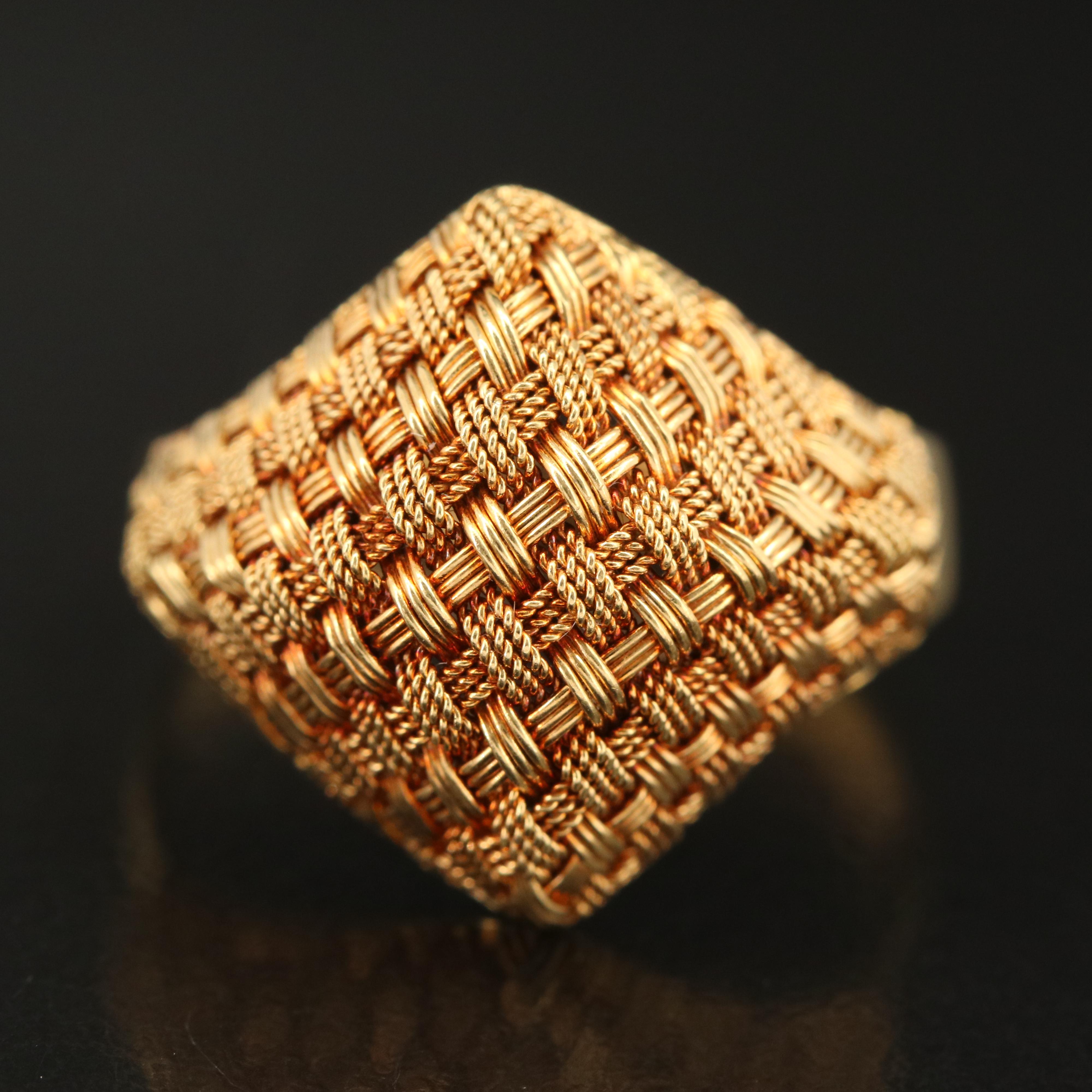 18K Basket Weave Ring