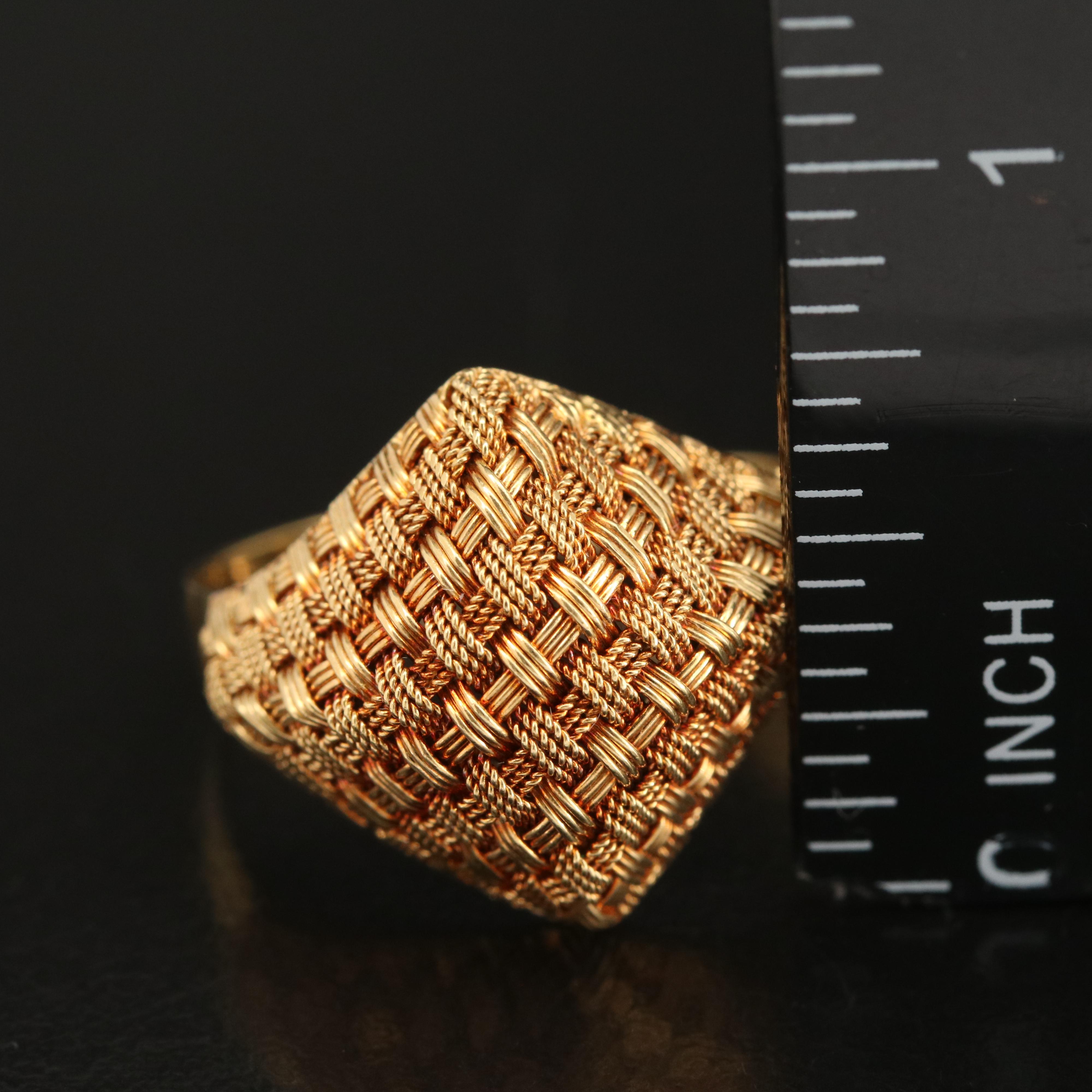 18K Basket Weave Ring