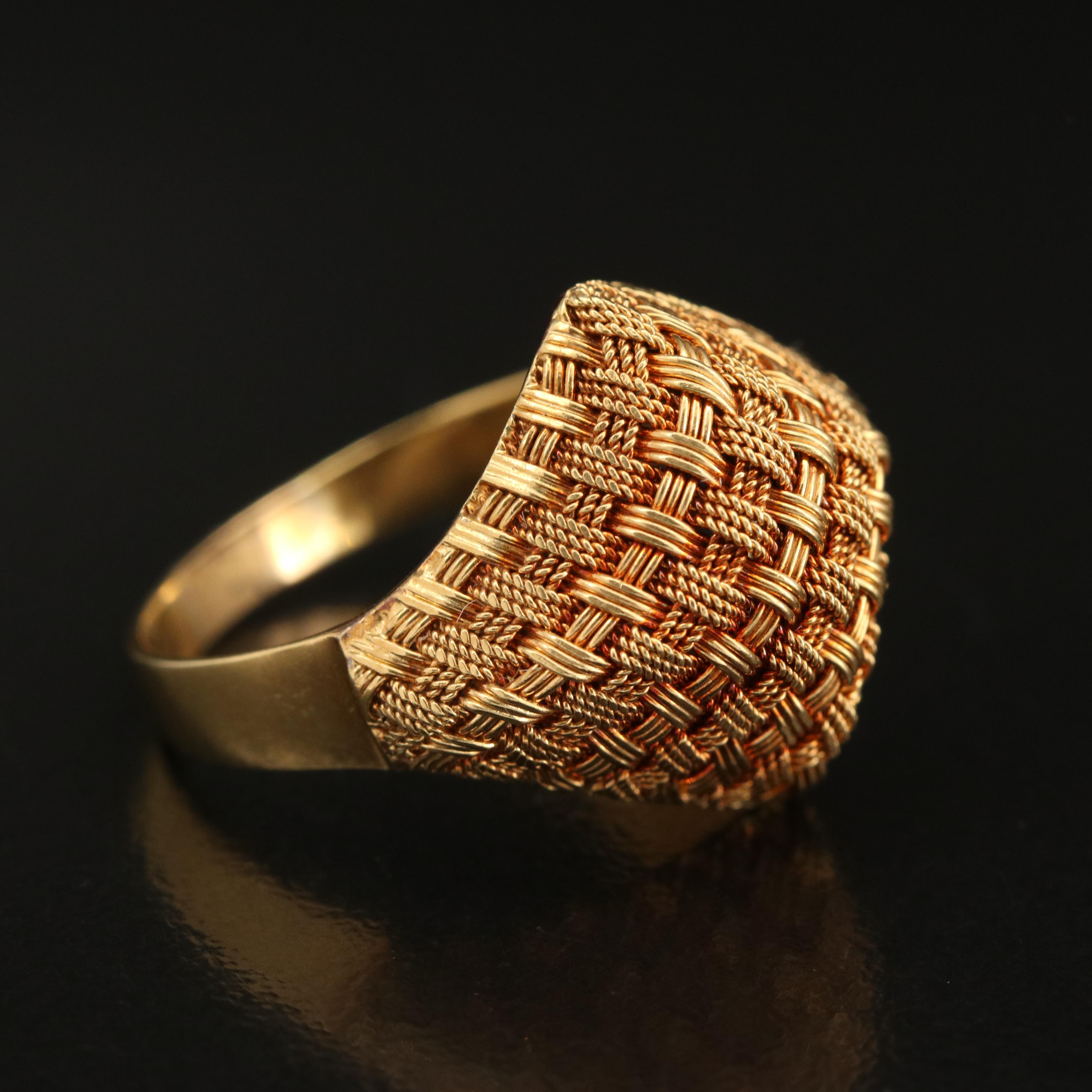 18K Basket Weave Ring