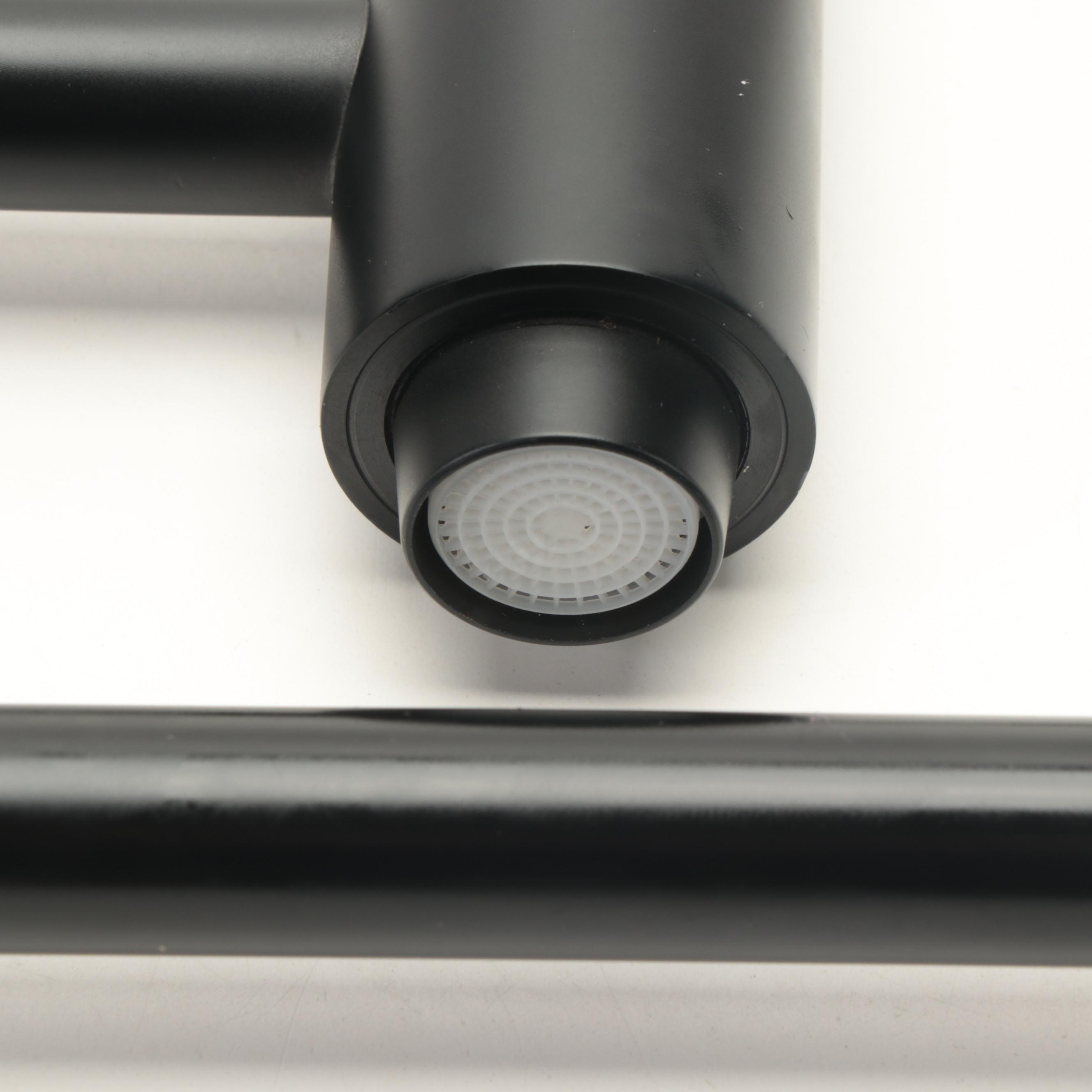 Modernist Matte Black Finish Retractable Wall-Mount Pot Filler