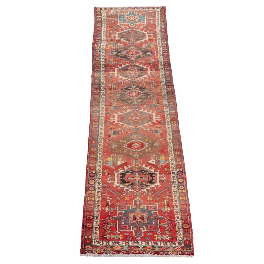 2'10 x 12'6 Hand-Knotted Persian Karaja Carpet Runner