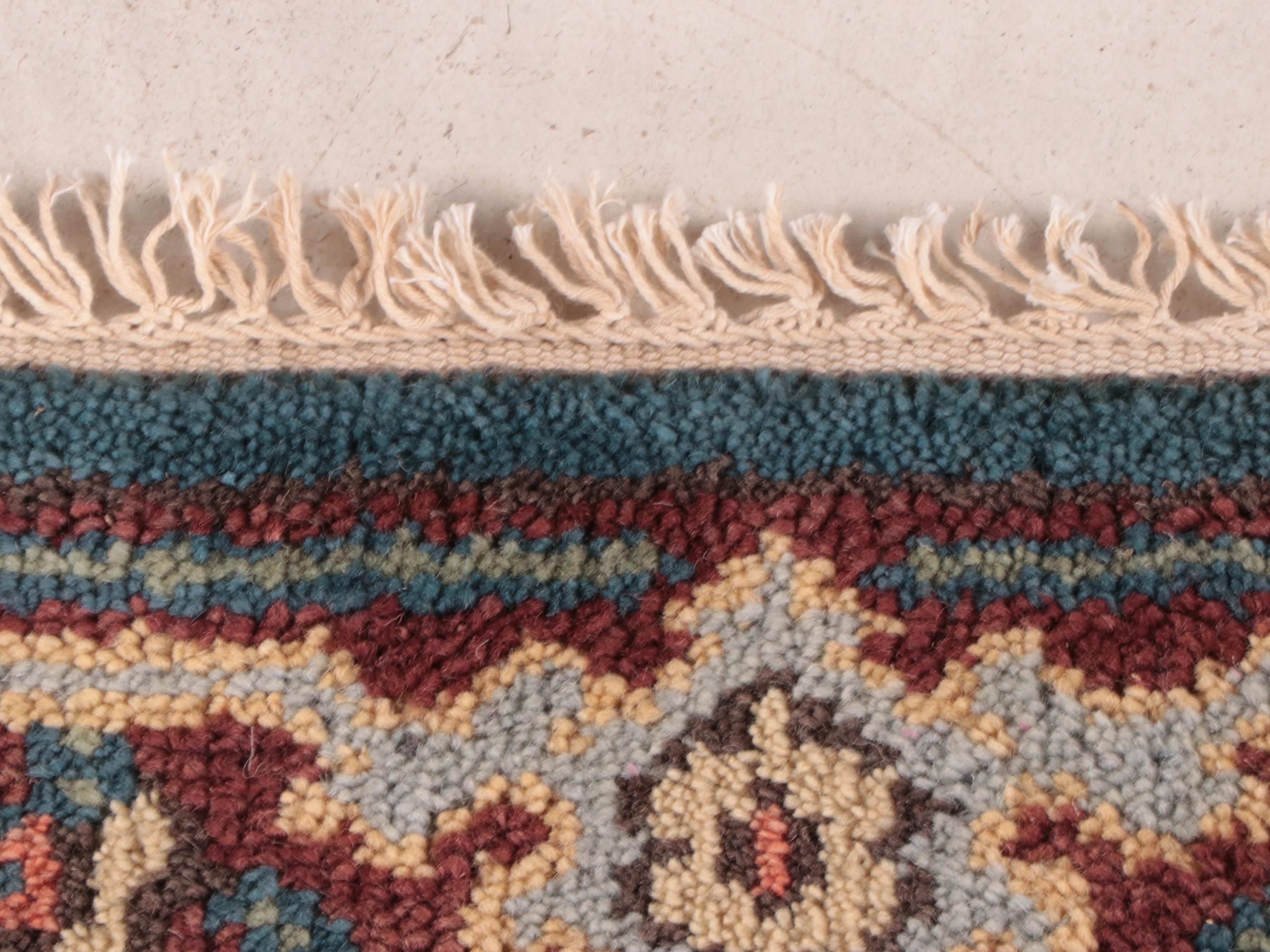 2'8 x 8'1 Hand-Knotted Indo-Turkish Oushak Style Carpet Runner