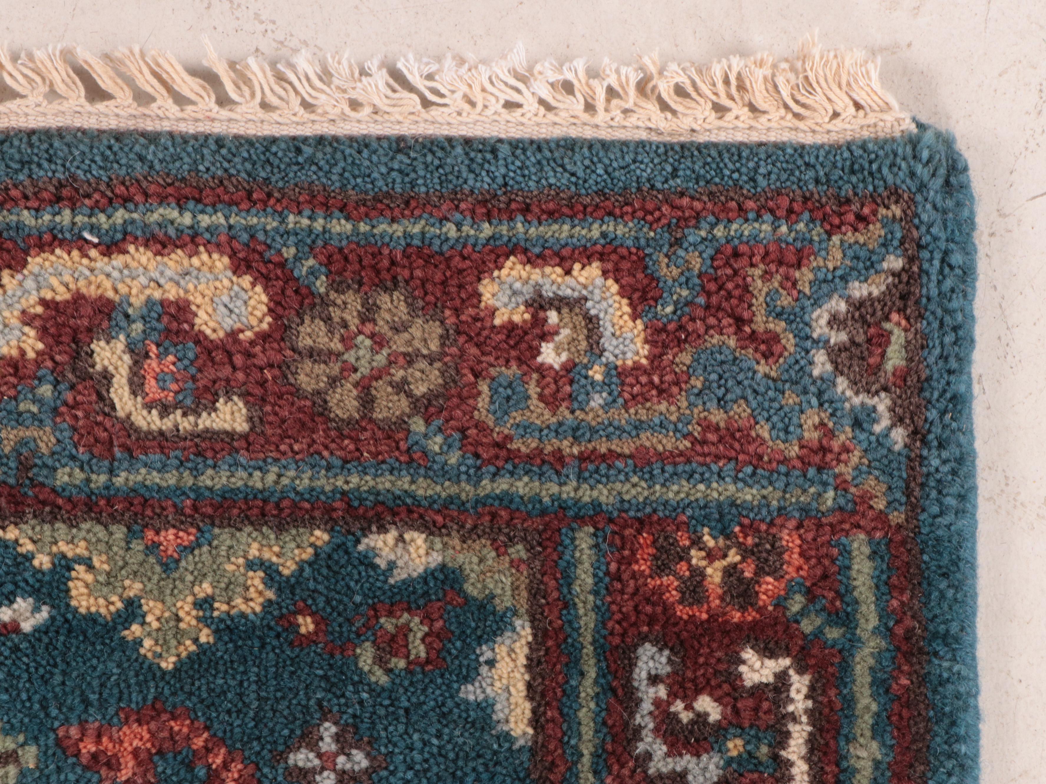 2'8 x 8'1 Hand-Knotted Indo-Turkish Oushak Style Carpet Runner