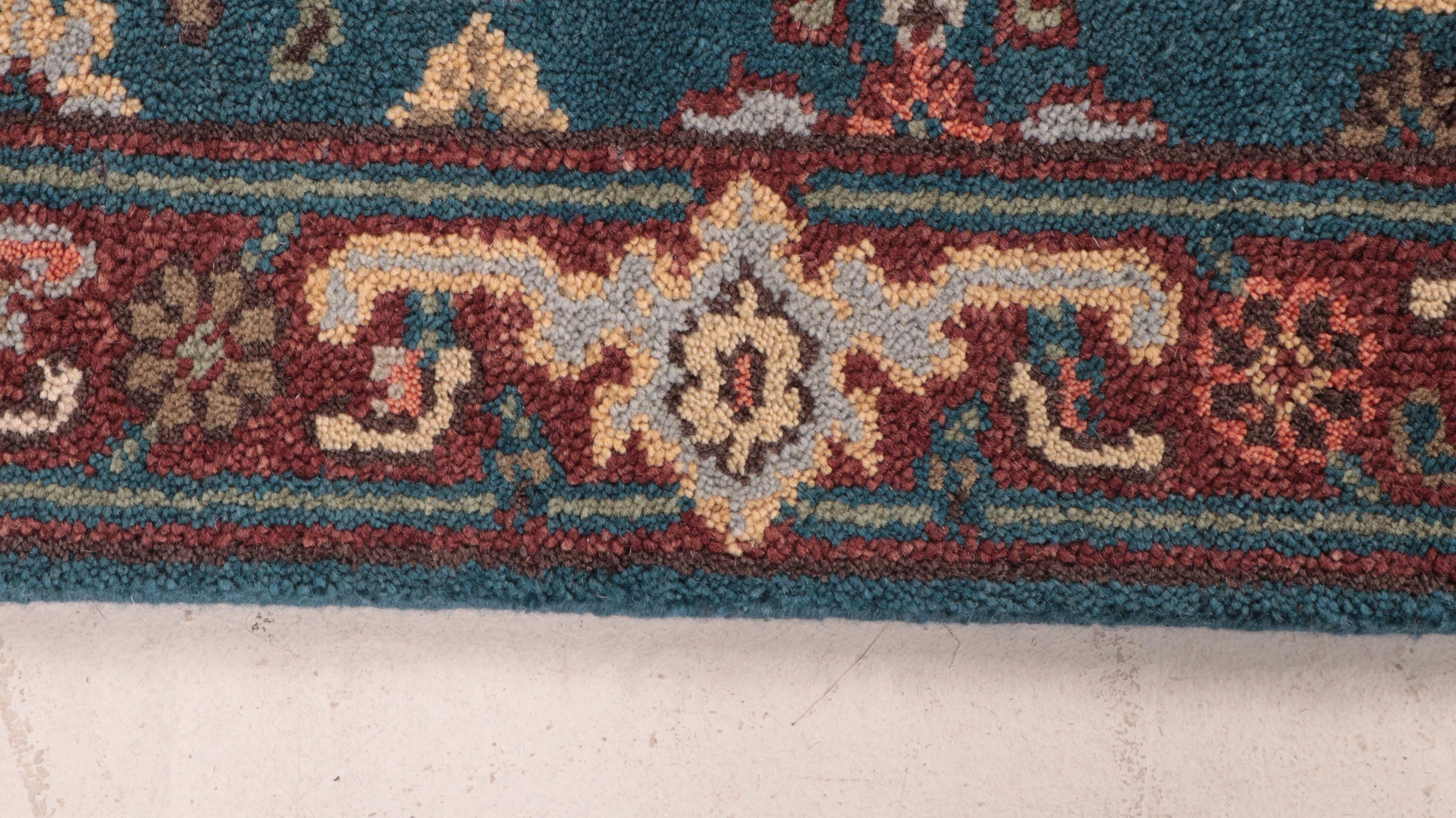 2'8 x 8'1 Hand-Knotted Indo-Turkish Oushak Style Carpet Runner