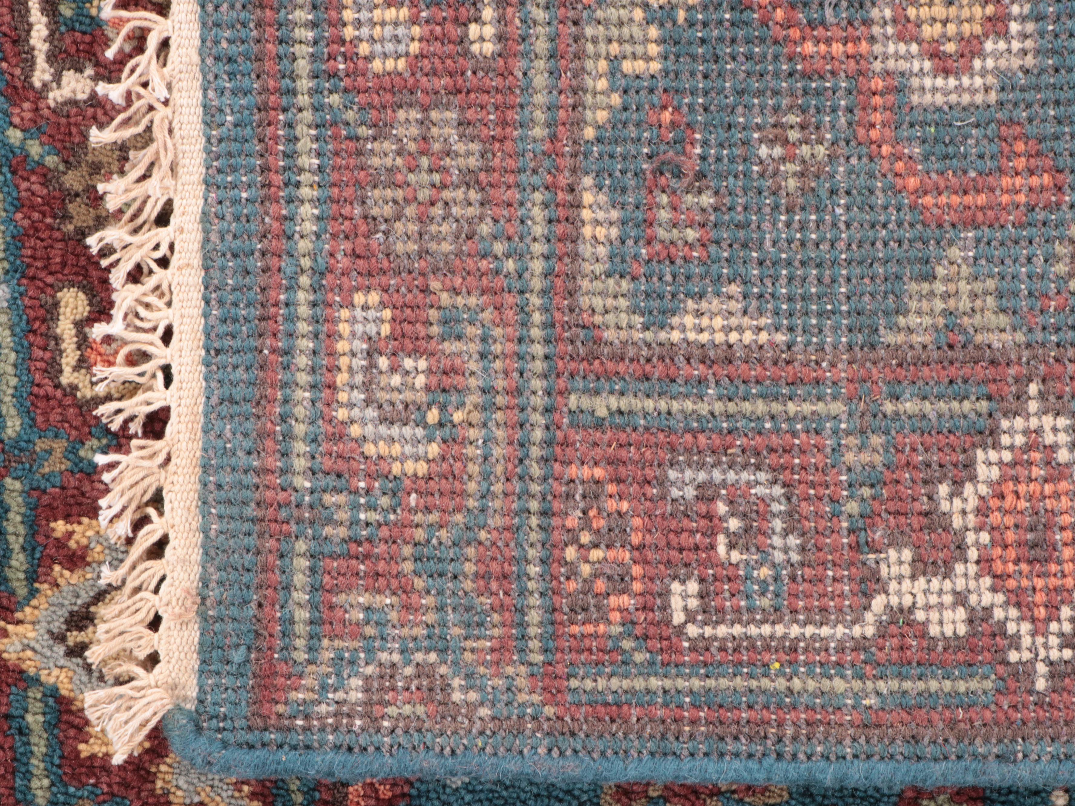 2'8 x 8'1 Hand-Knotted Indo-Turkish Oushak Style Carpet Runner