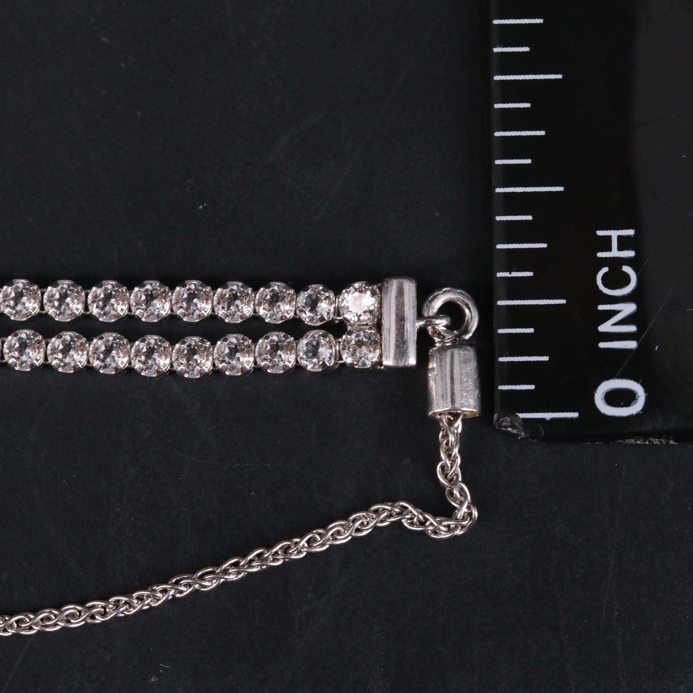 Sterling Silver Topaz Line Bracelet