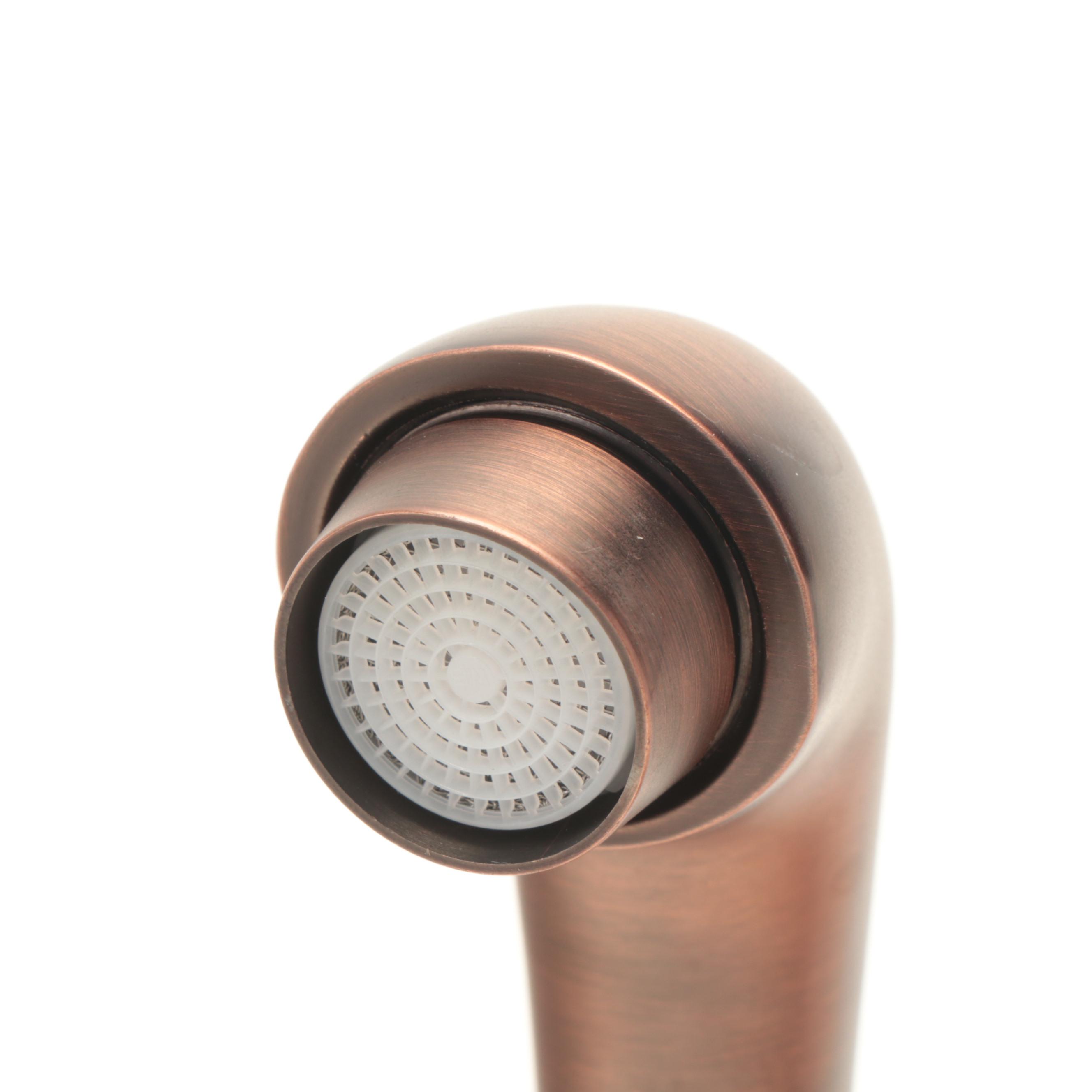 Oil Rubbed Bronze Finish Bridge Bathroom Faucet with Pop-Up Drain