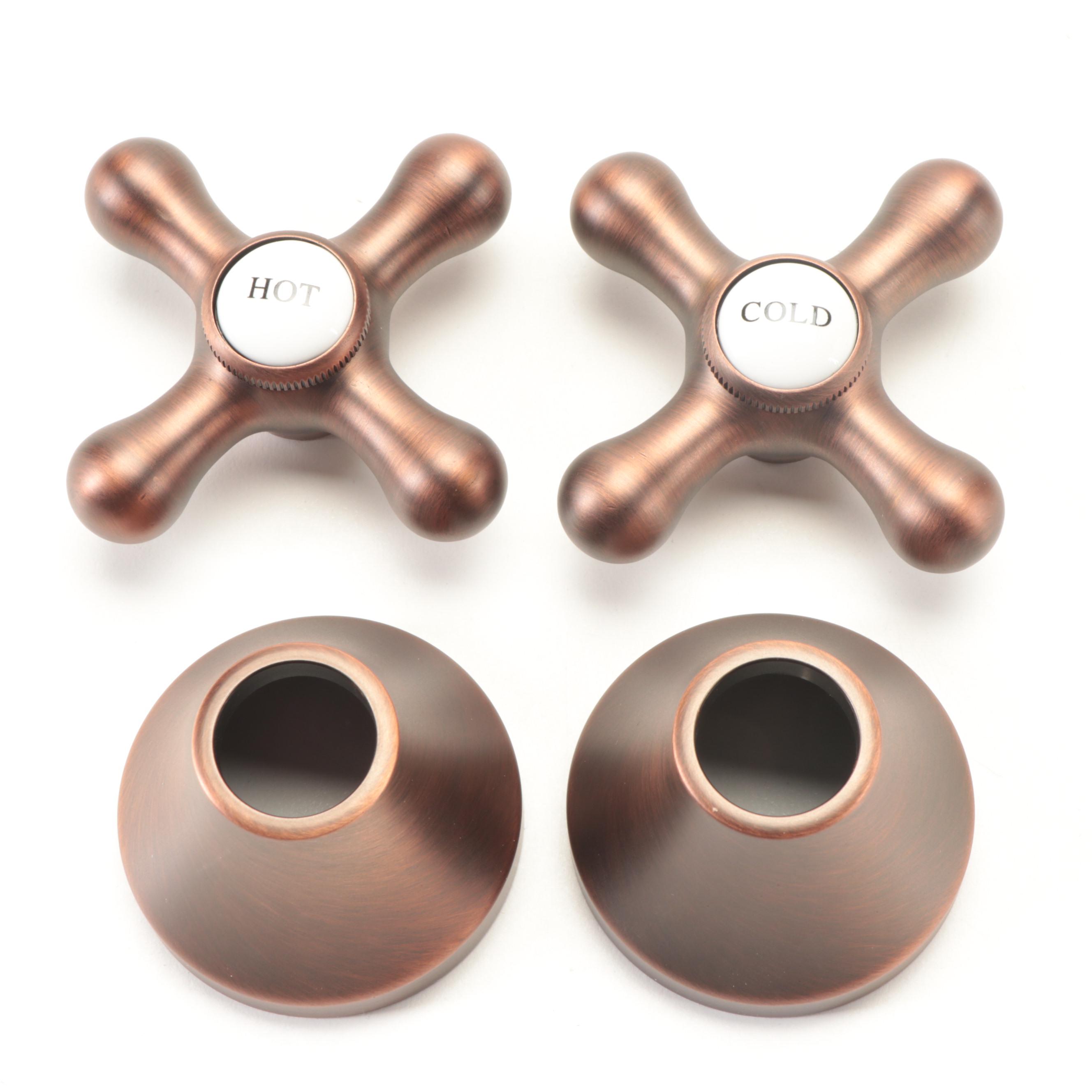 Oil Rubbed Bronze Finish Bridge Bathroom Faucet with Pop-Up Drain