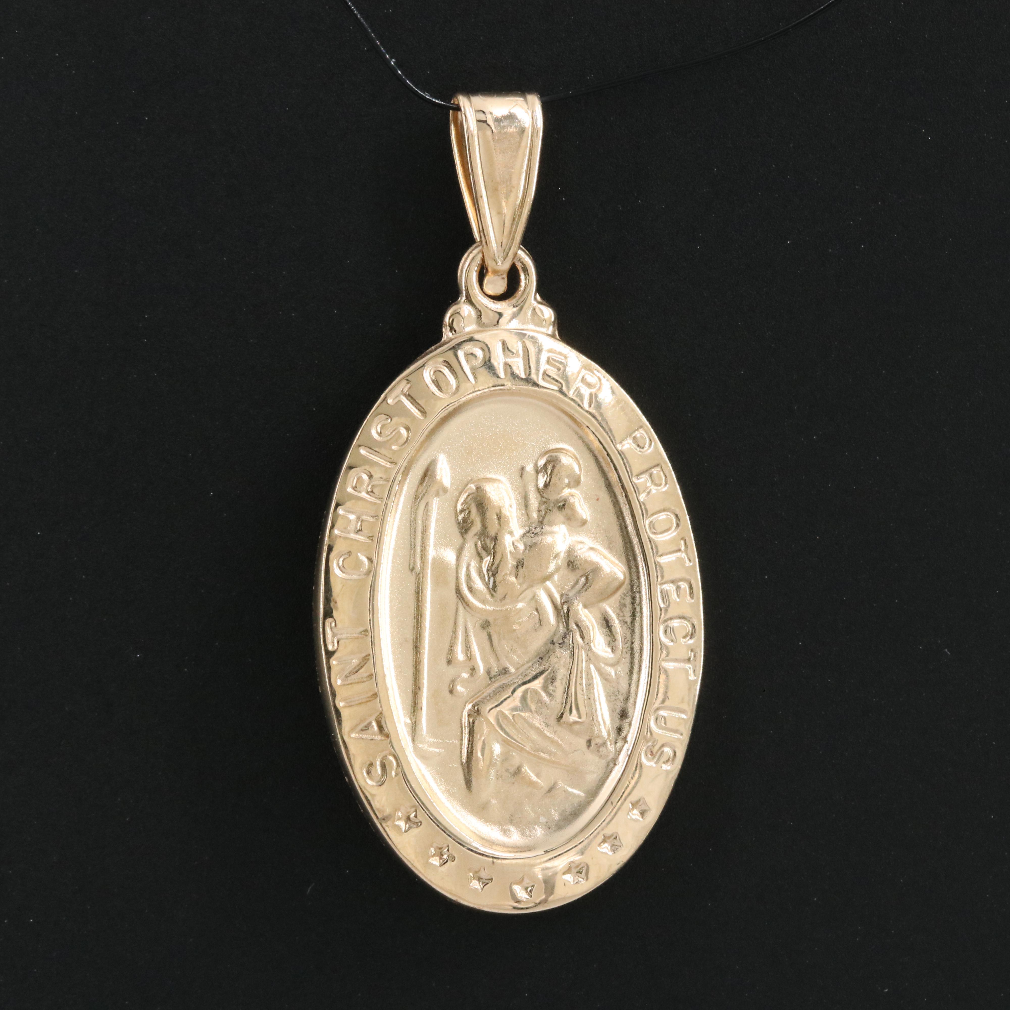 Krementz 14K St. Christopher Medal
