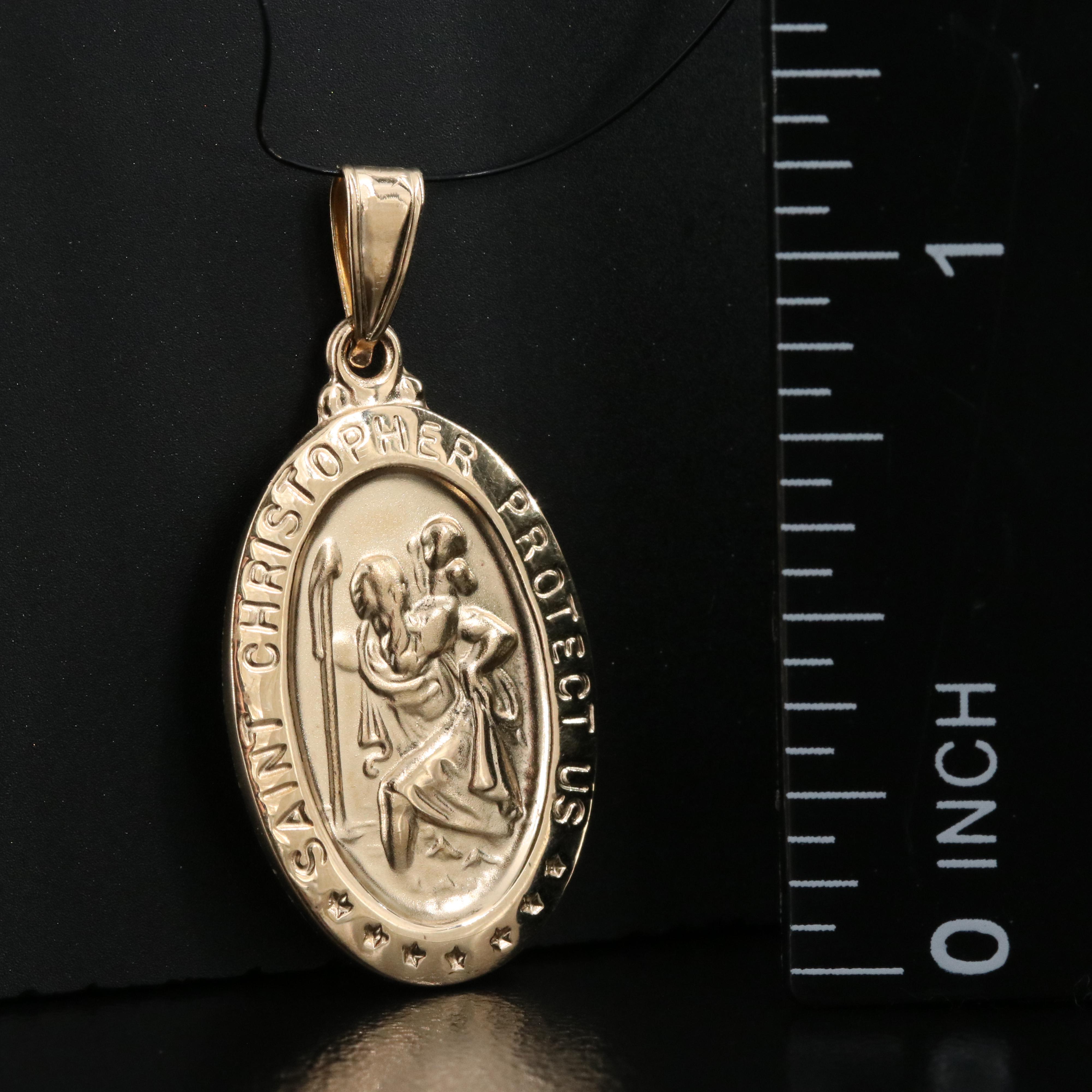 Krementz 14K St. Christopher Medal