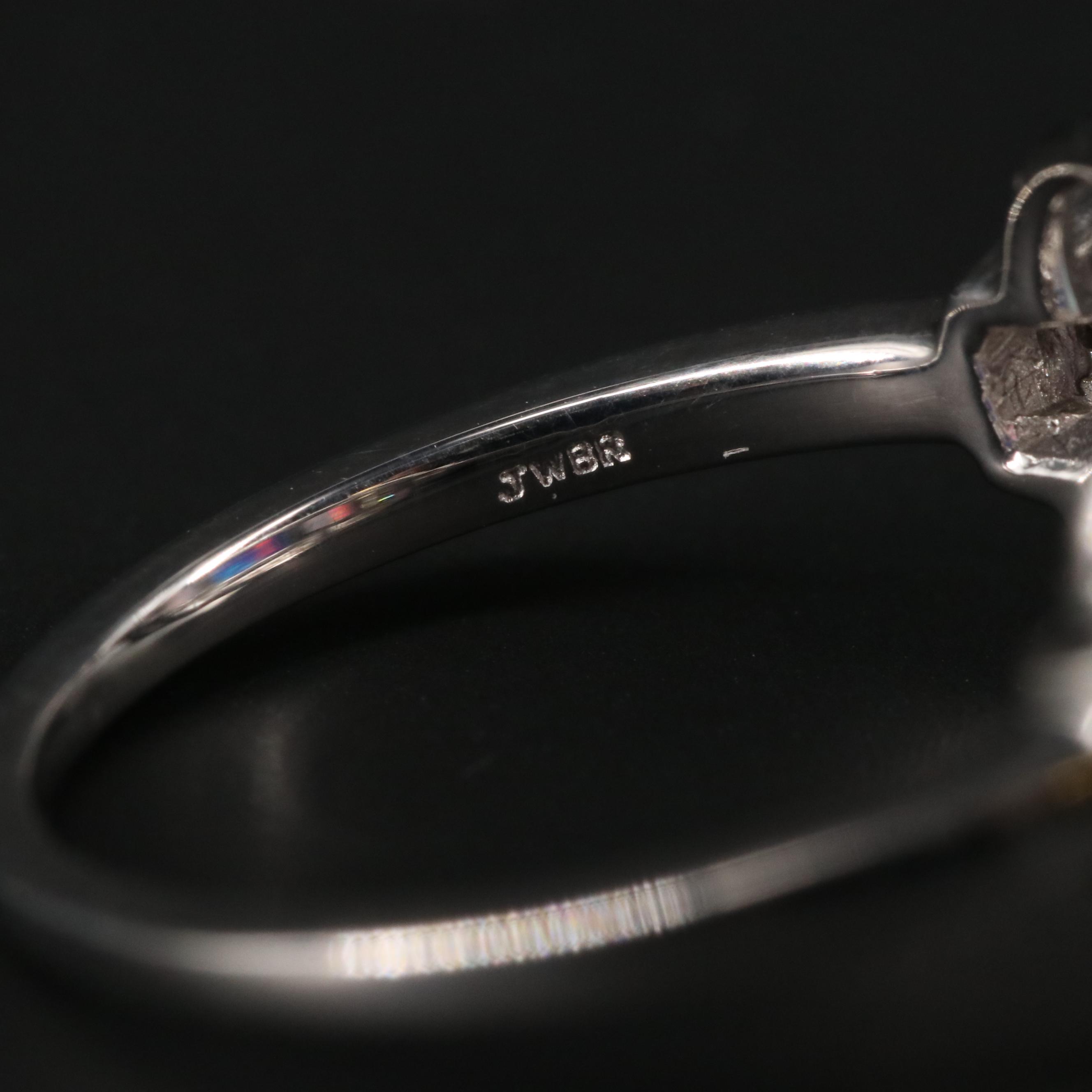 Sterling Silver Opal and Sapphire Ring