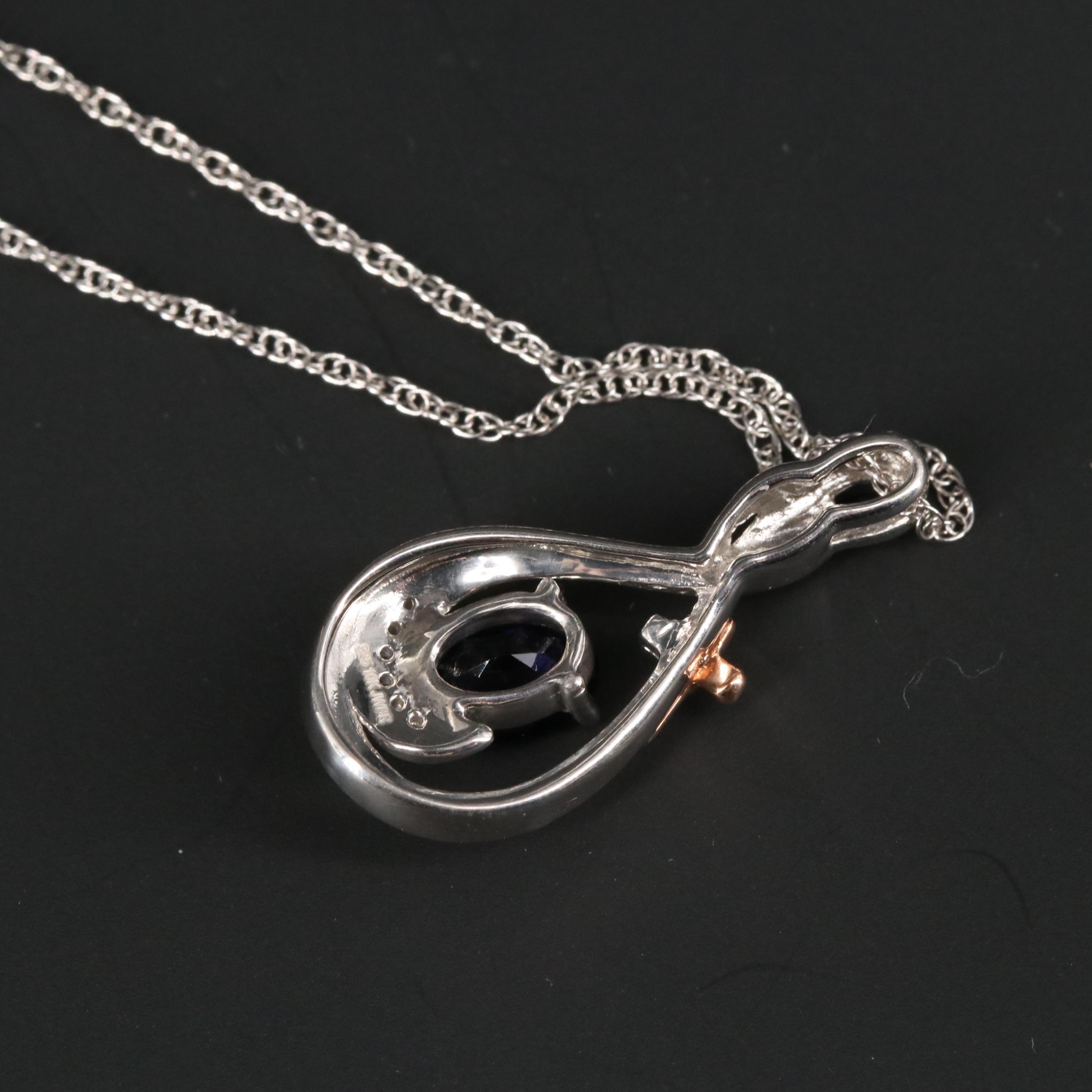 Sterling Silver Sapphire Necklace