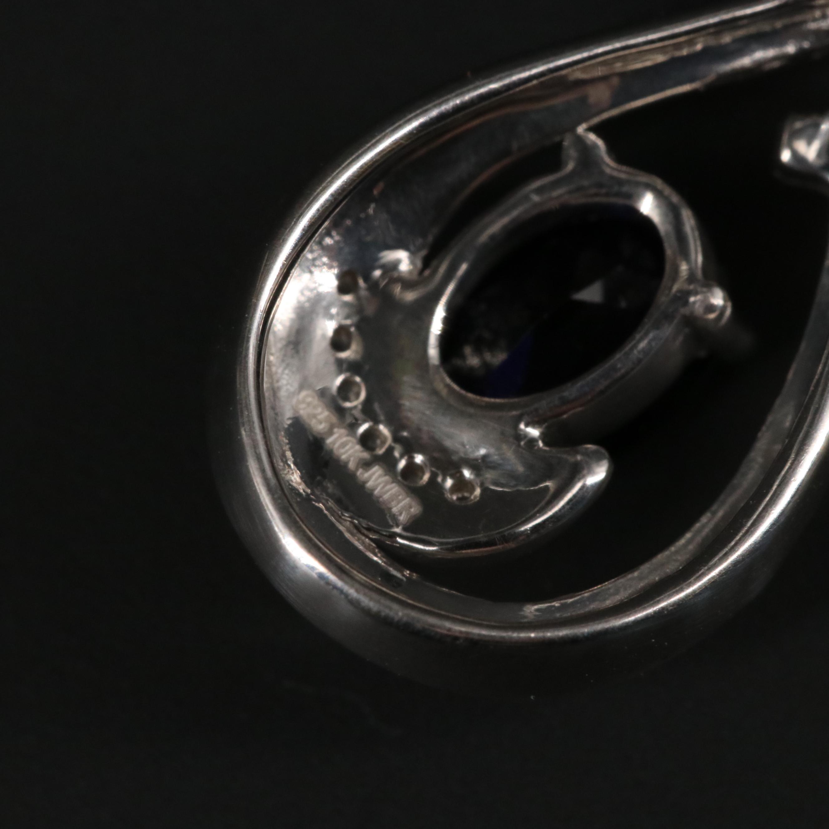 Sterling Silver Sapphire Necklace