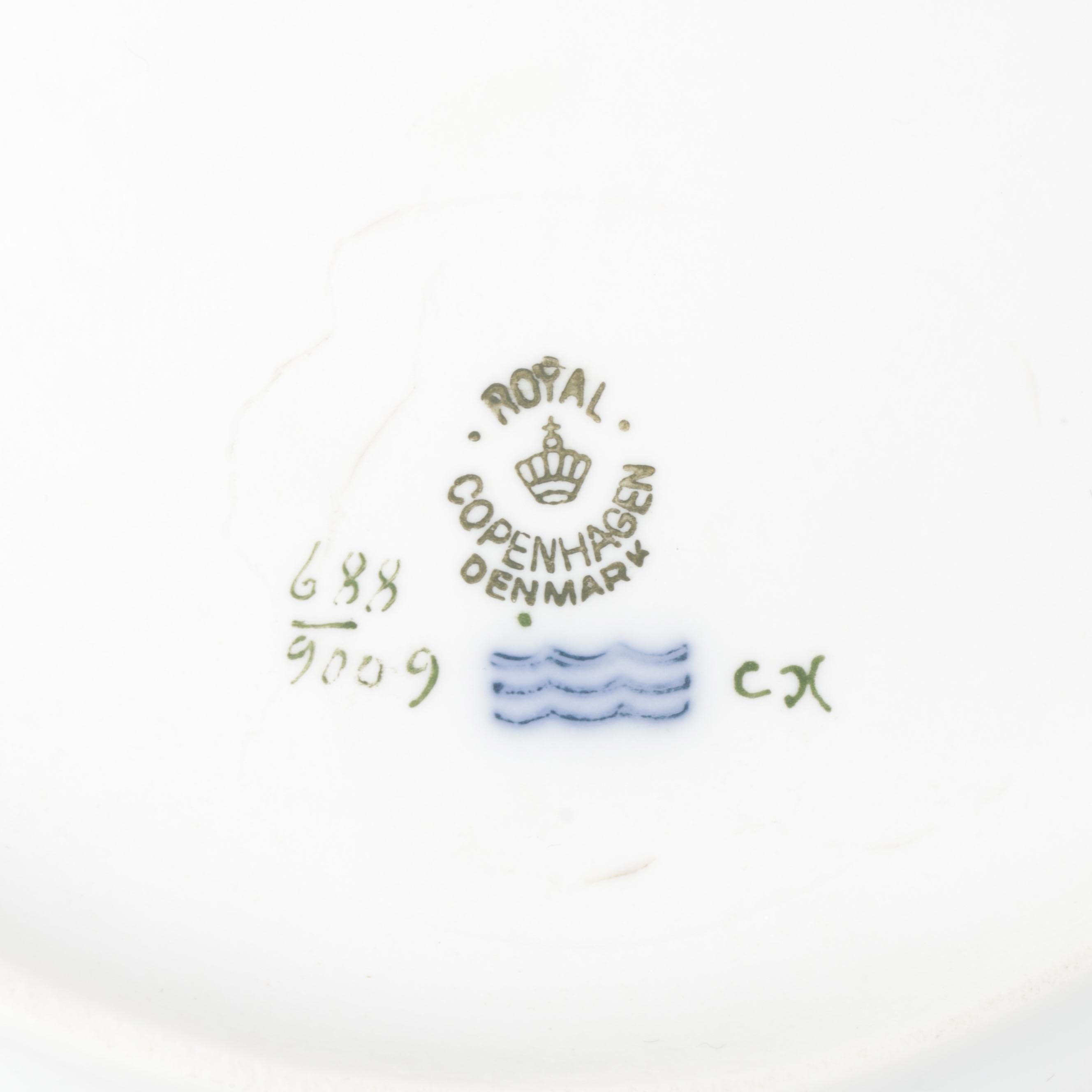 Royal Copenhagen "Brown Rose" Porcelain Dinnerware and Serving Pieces