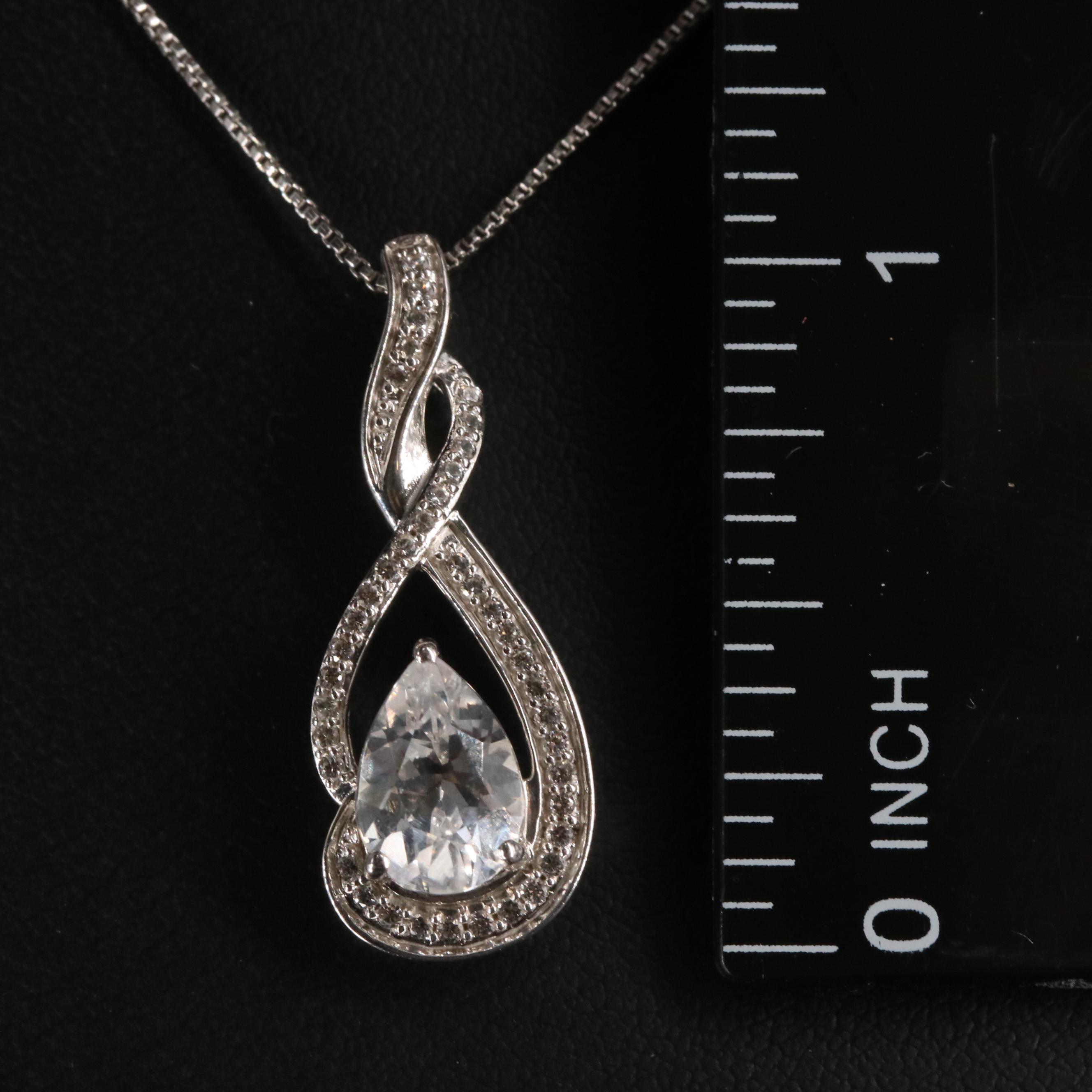 Sterling Silver Sapphire Necklace