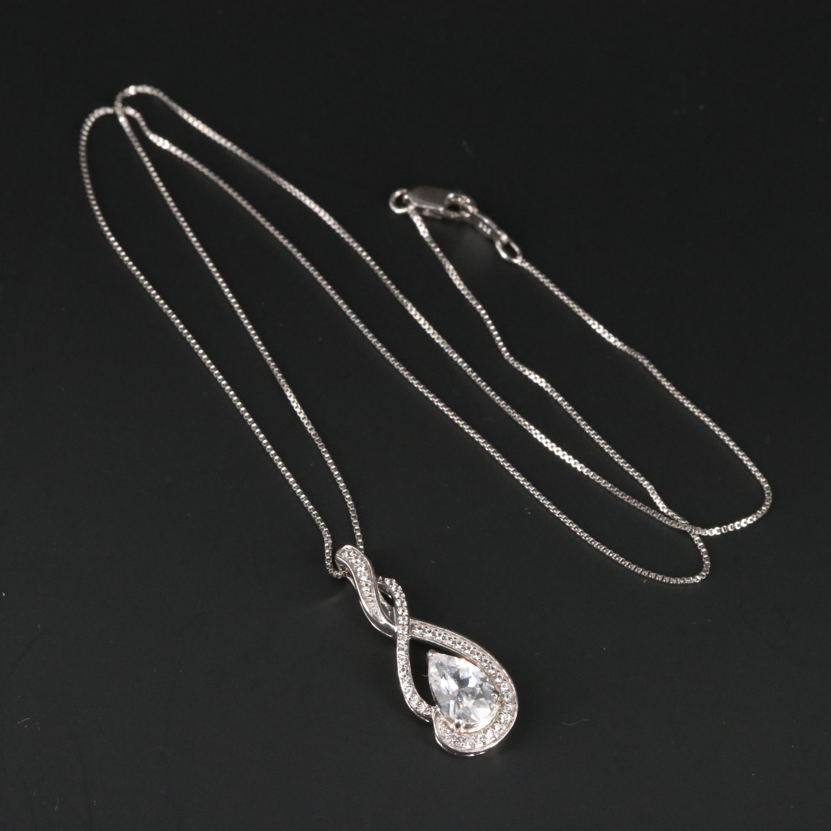Sterling Silver Sapphire Necklace