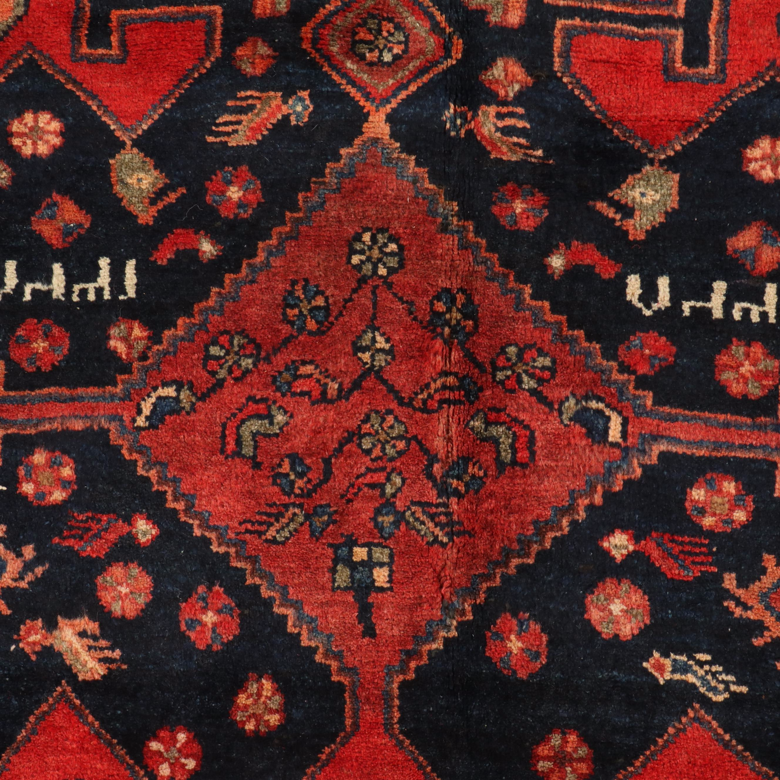 4'1 x 6'9 Hand-Knotted Signed Persian Kolyai Area Rug