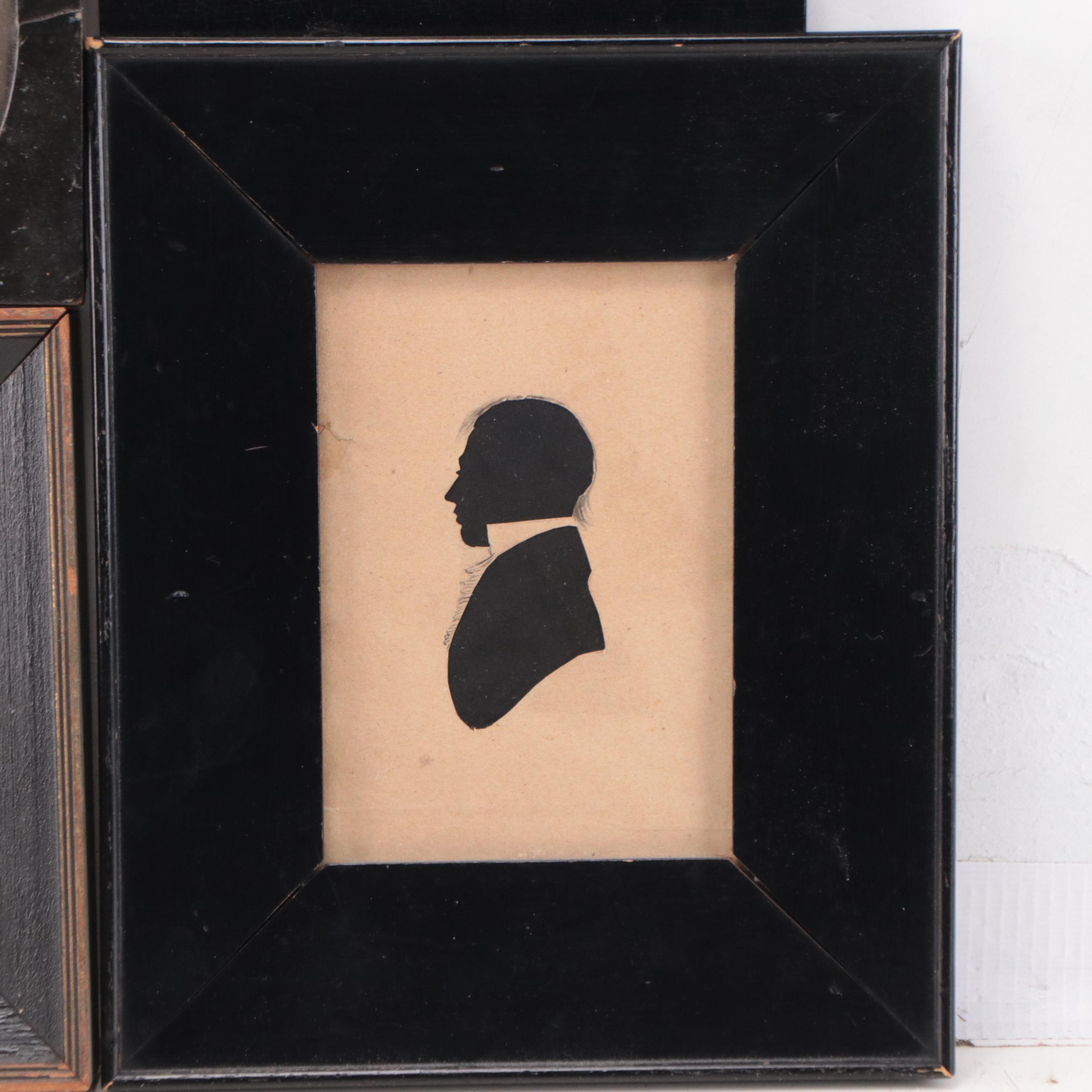 Folk Art Silhouette Portraits, 19th Century