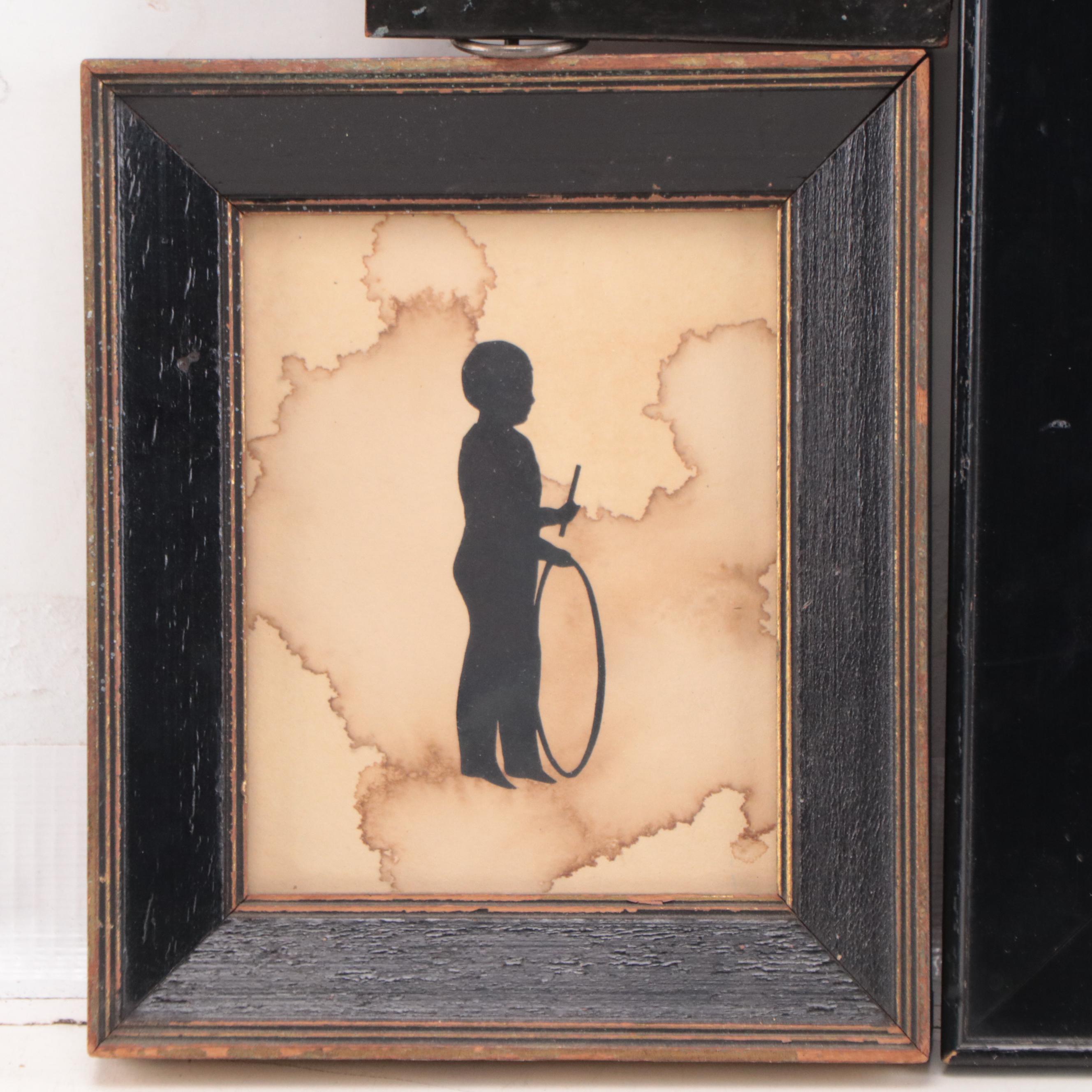 Folk Art Silhouette Portraits, 19th Century