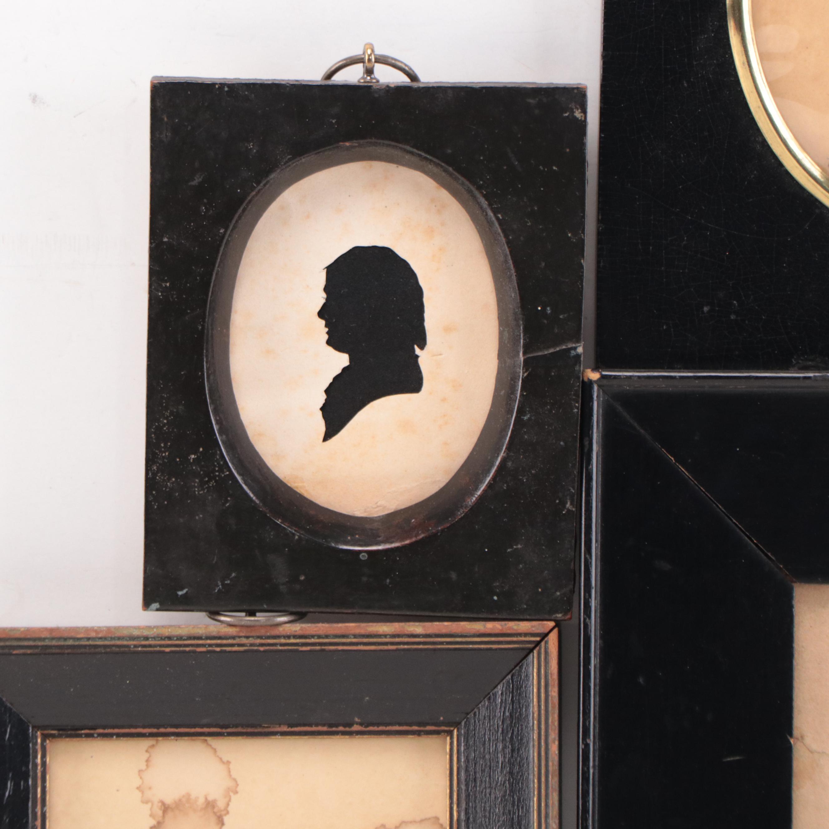 Folk Art Silhouette Portraits, 19th Century