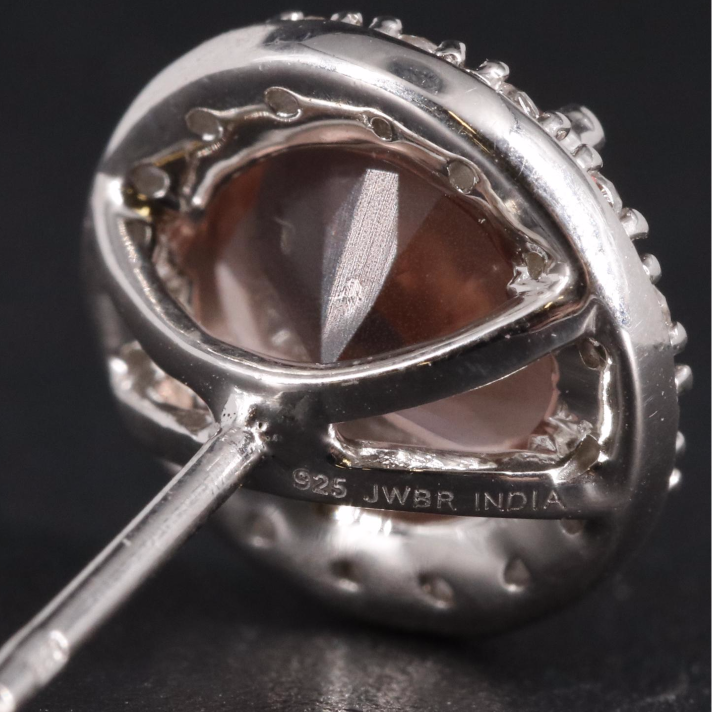 Sterling Labradorite and Sapphire Halo Stud Earrings