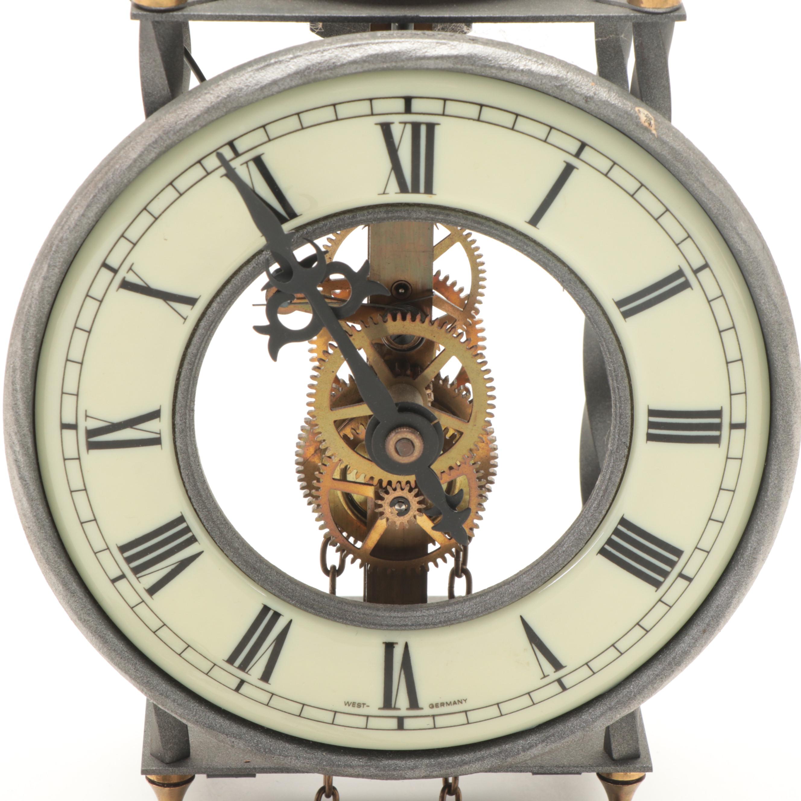 Tempus Fugit West German Skeleton Clock