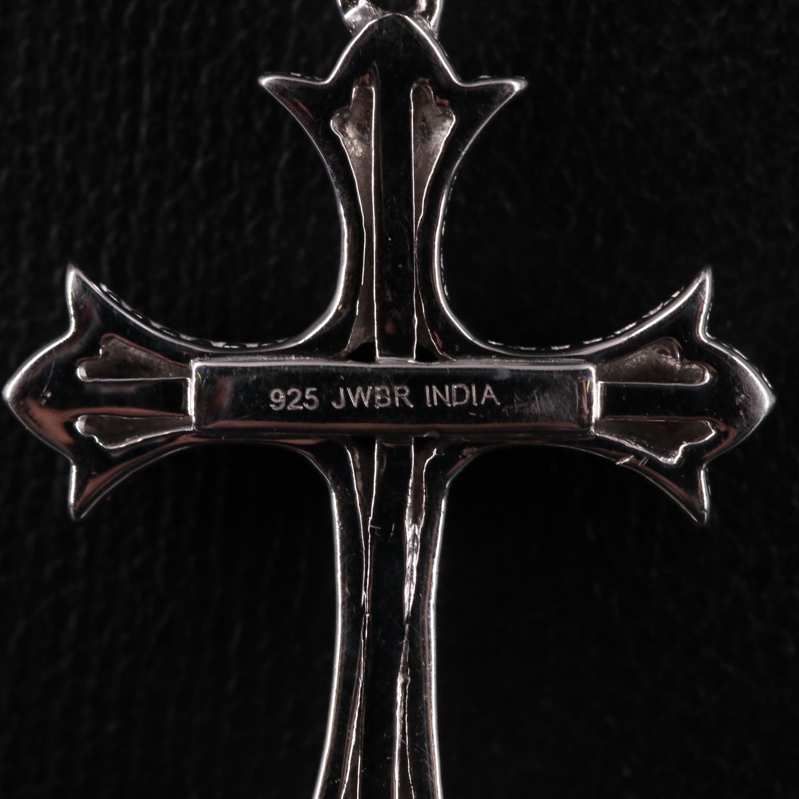 Sterling Silver Amethyst Cross Necklace