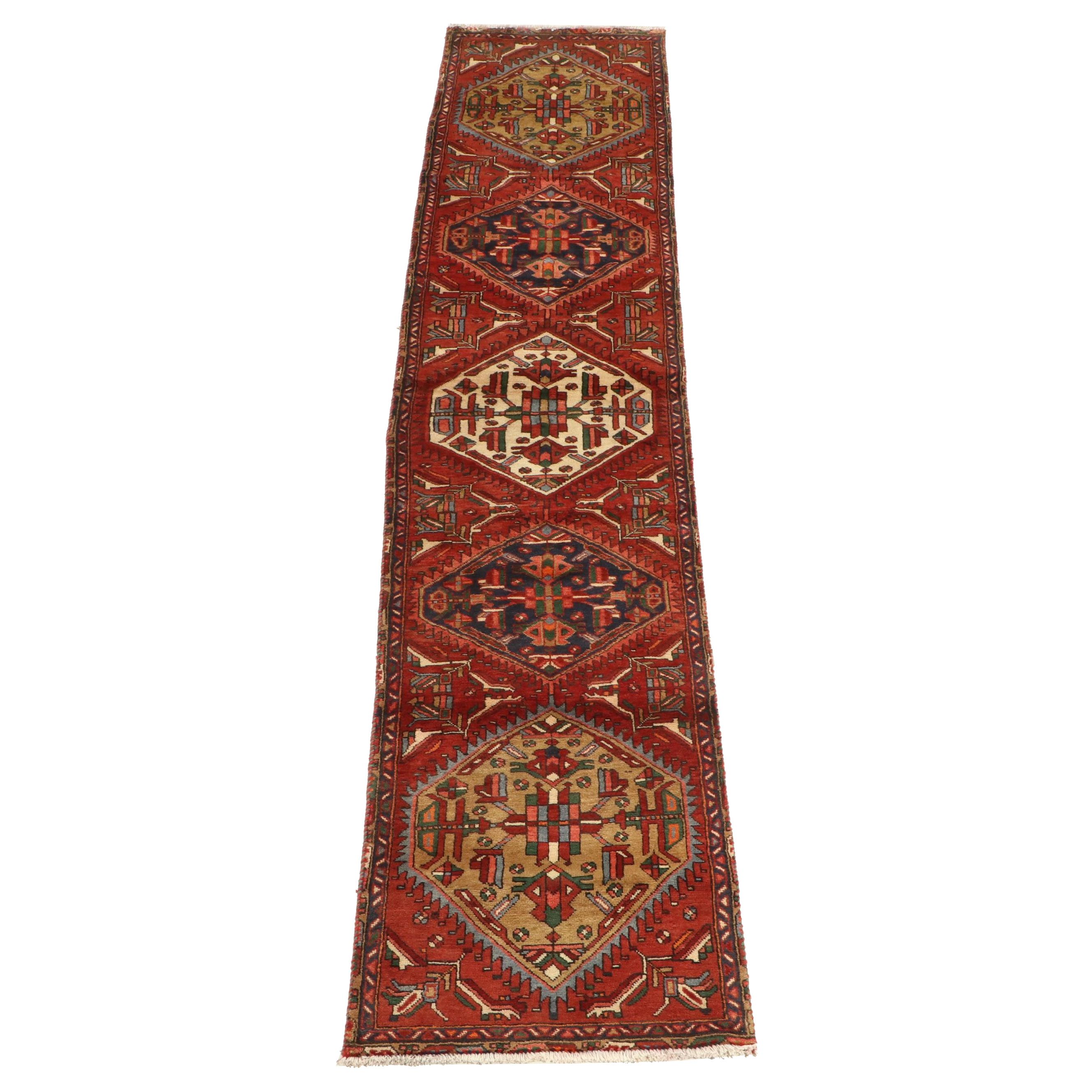 2'6 x 13'6 Hand-Knotted Persian Qashqai Carpet Runner