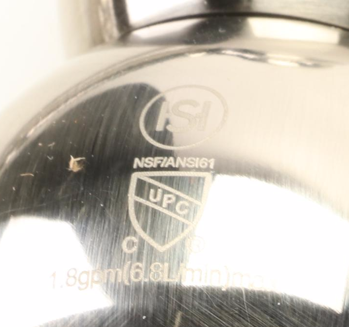 Brushed Nickel Deck Mount Bridge Faucet with Handspray and Deep Strainer Basket