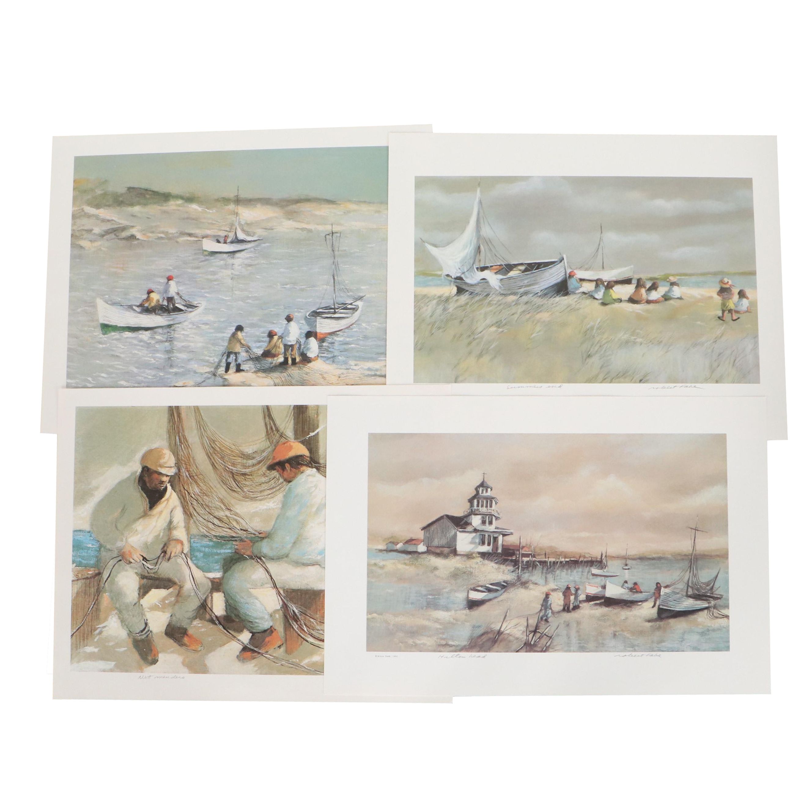 Robert Fabe Offset Lithographs Including "Hilton Head," 1993