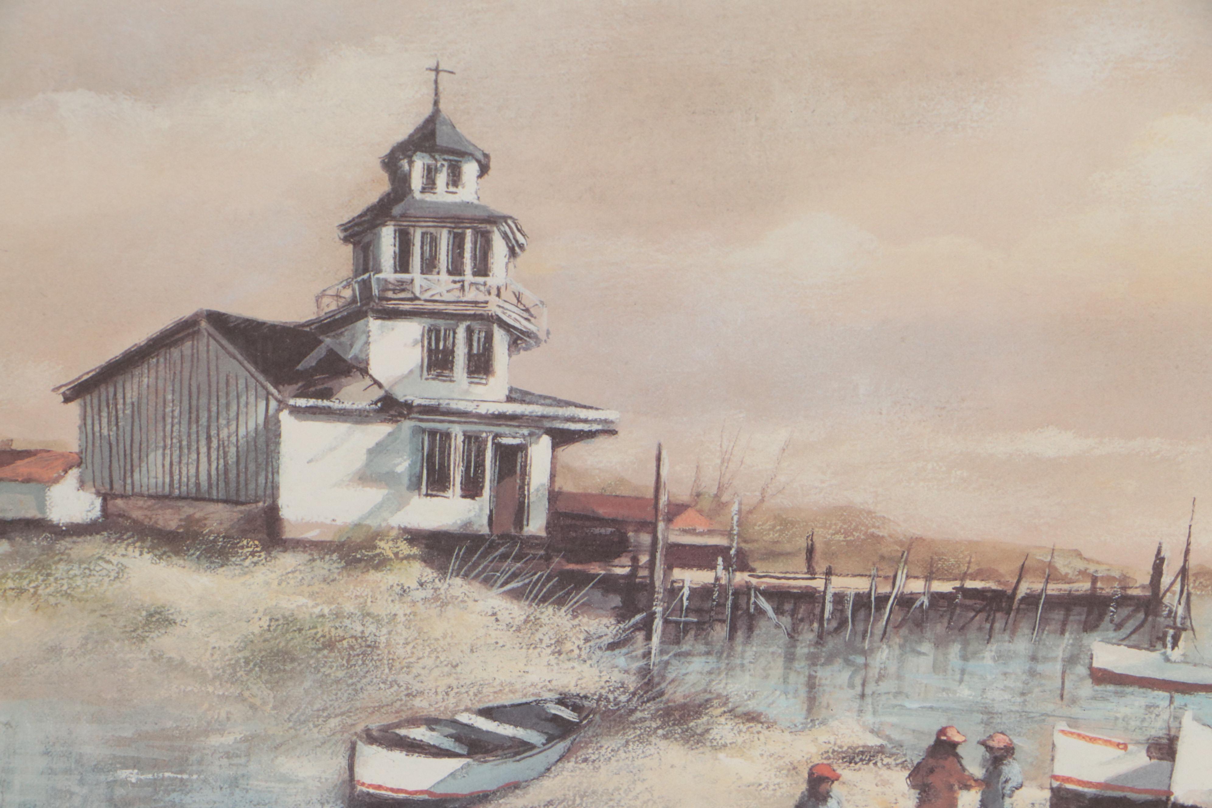 Robert Fabe Offset Lithographs Including "Hilton Head," 1993