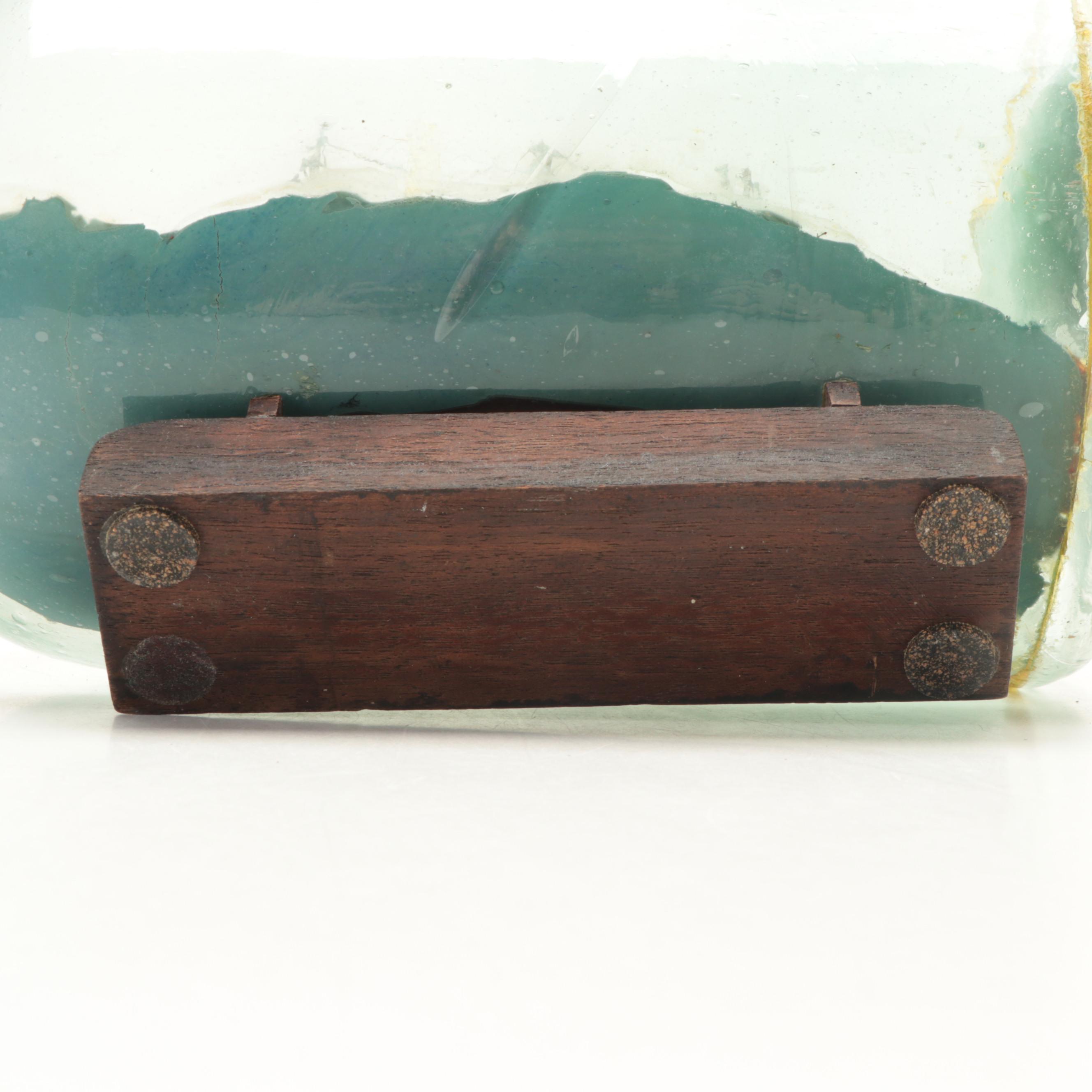 Model of a Barque Ship in a Bottle, 19th Century