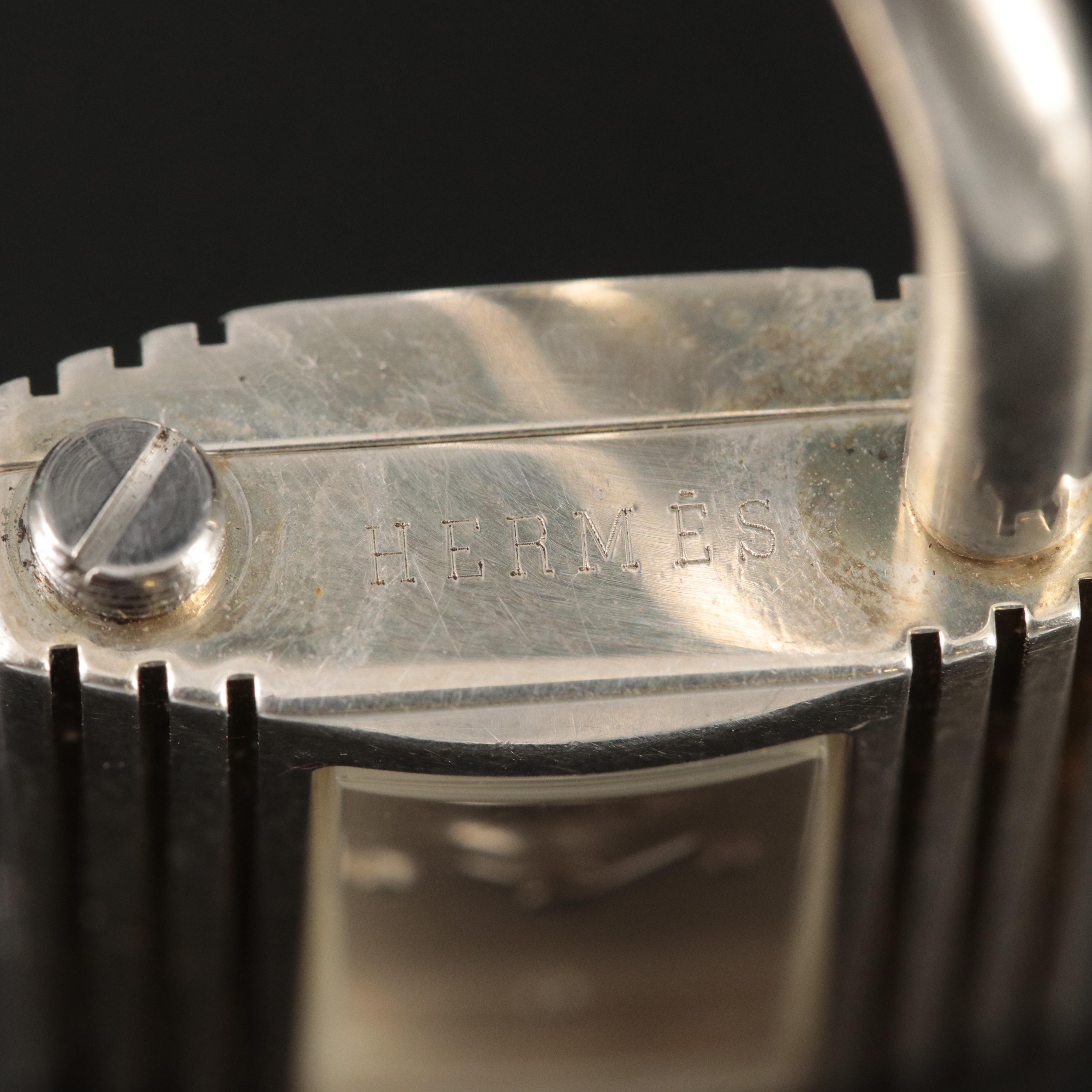 Hermès Sterling Silver Kelly Lock Watch