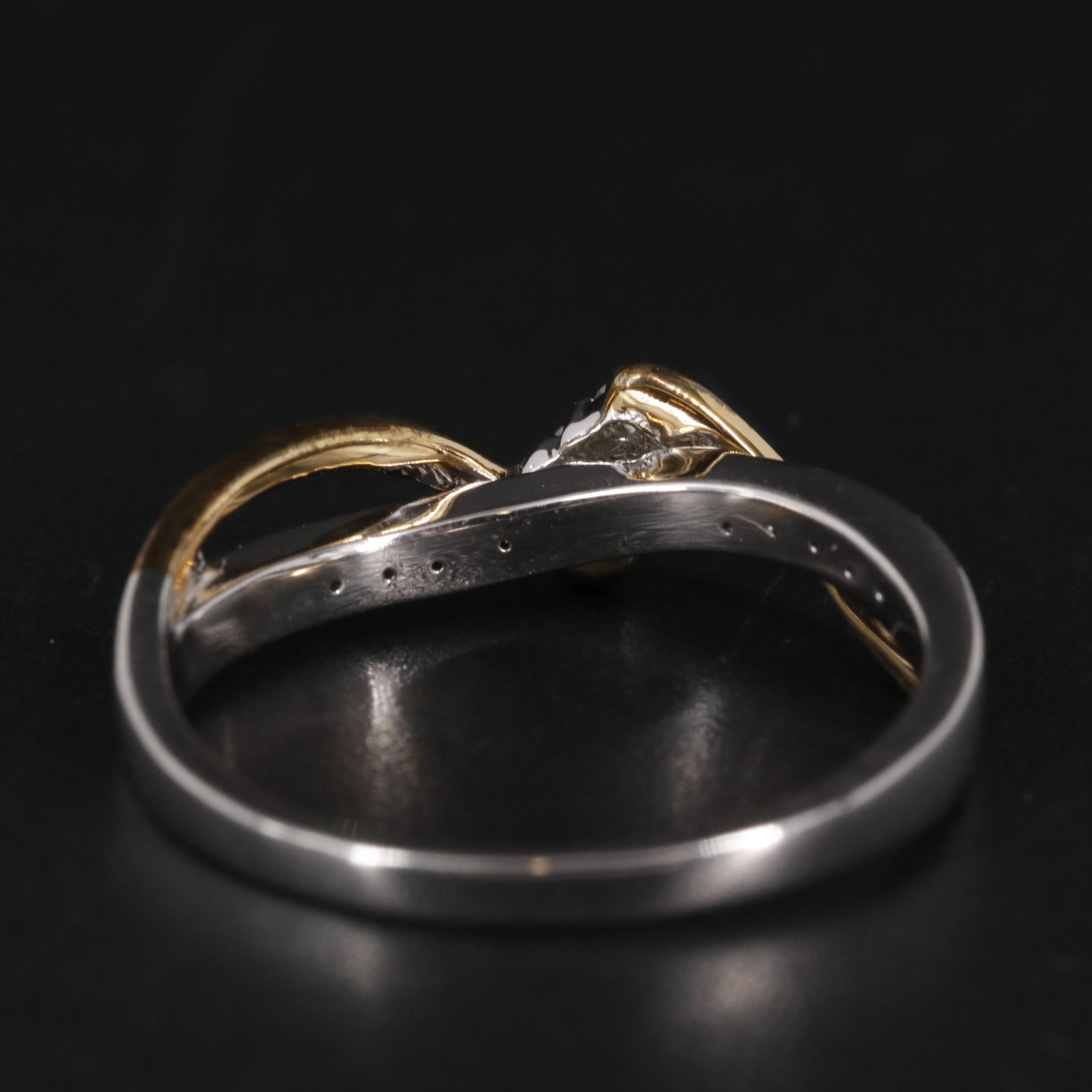 Sterling Diamond Multicolor Ring