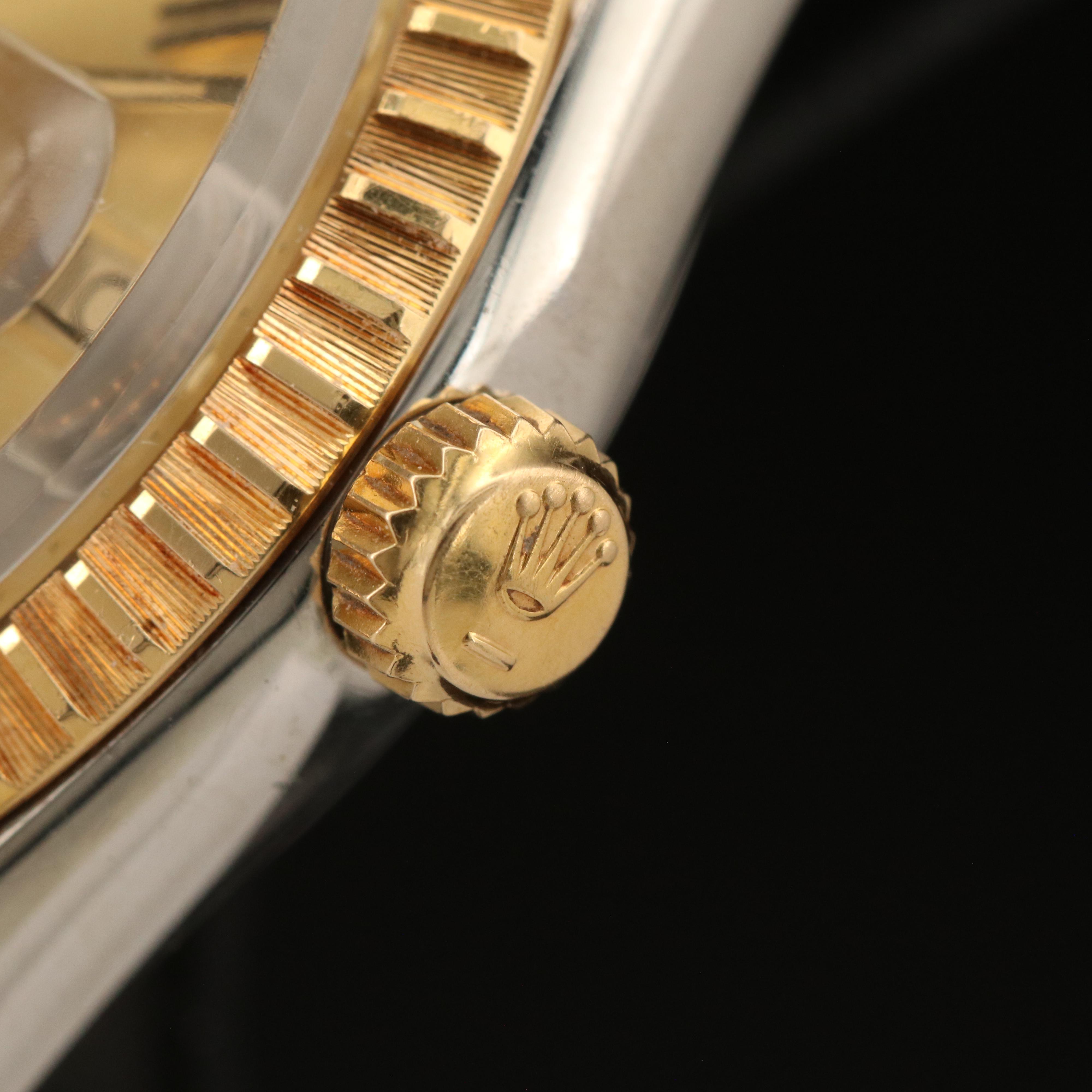 1984 Rolex 18K and Stainless Steel Oyster Perpetual Date Watch