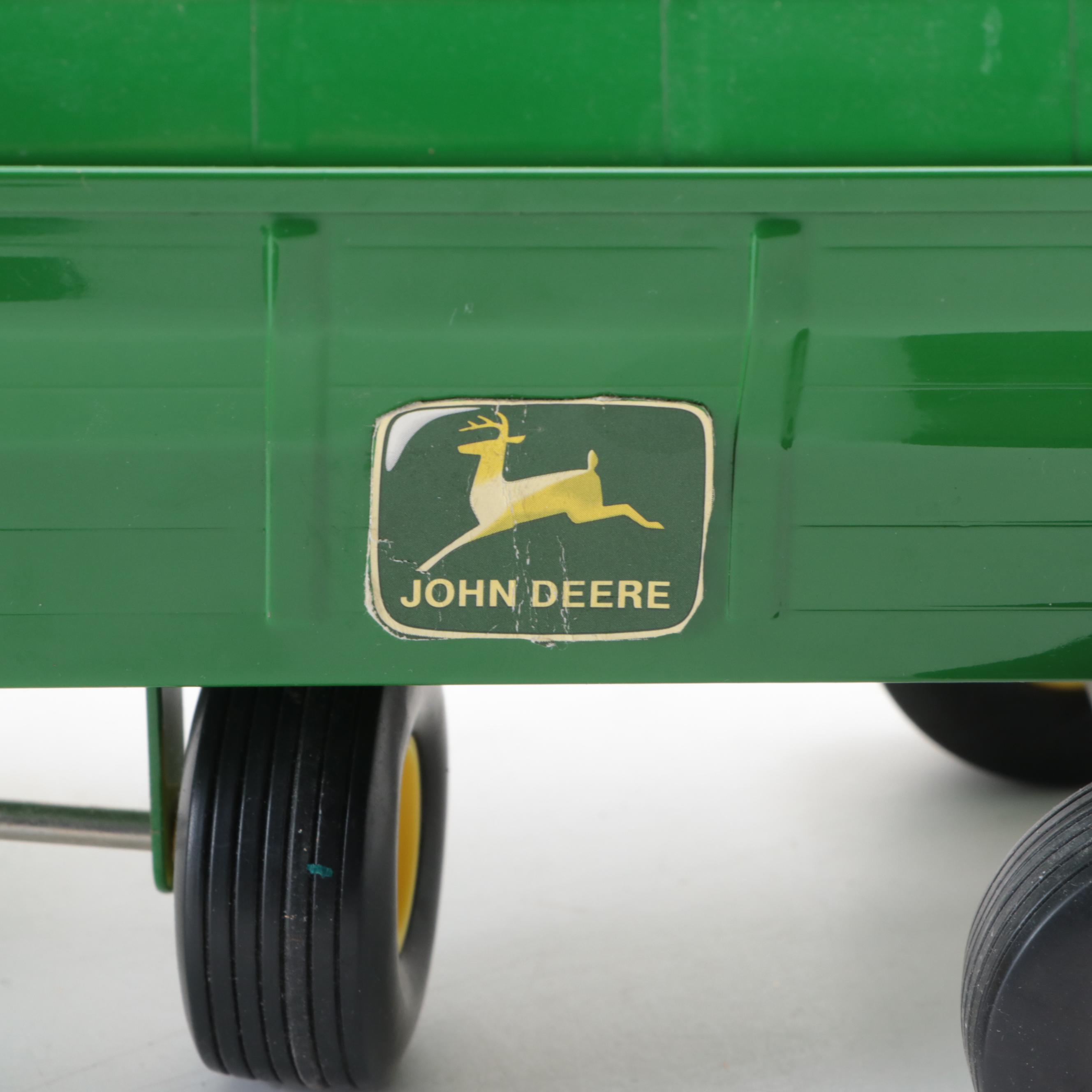 Ertl with Other Diecast Toy Tractors, Plow, Grain Wagon and Grain Drill