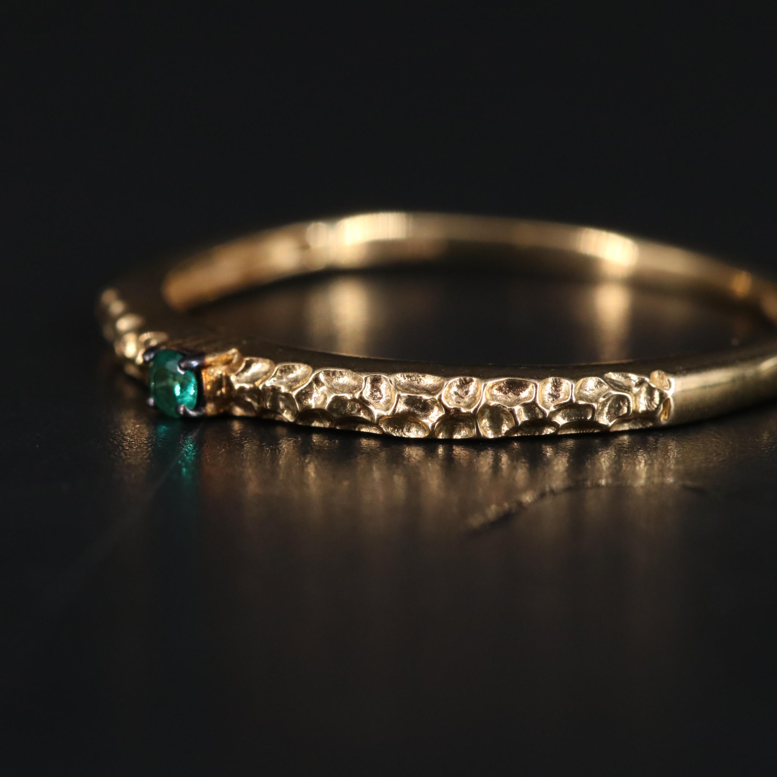 Sterling Silver Emerald Ring