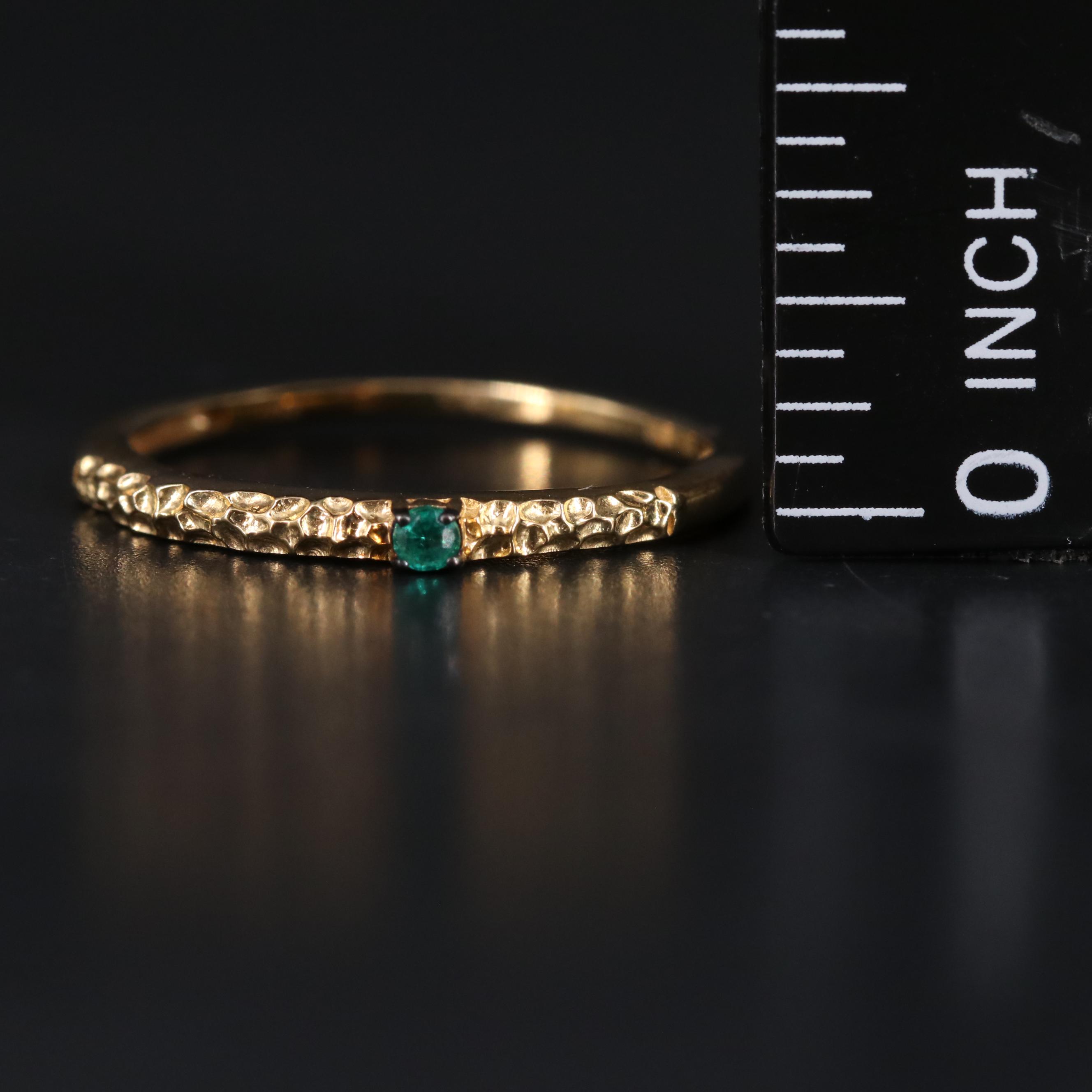 Sterling Silver Emerald Ring