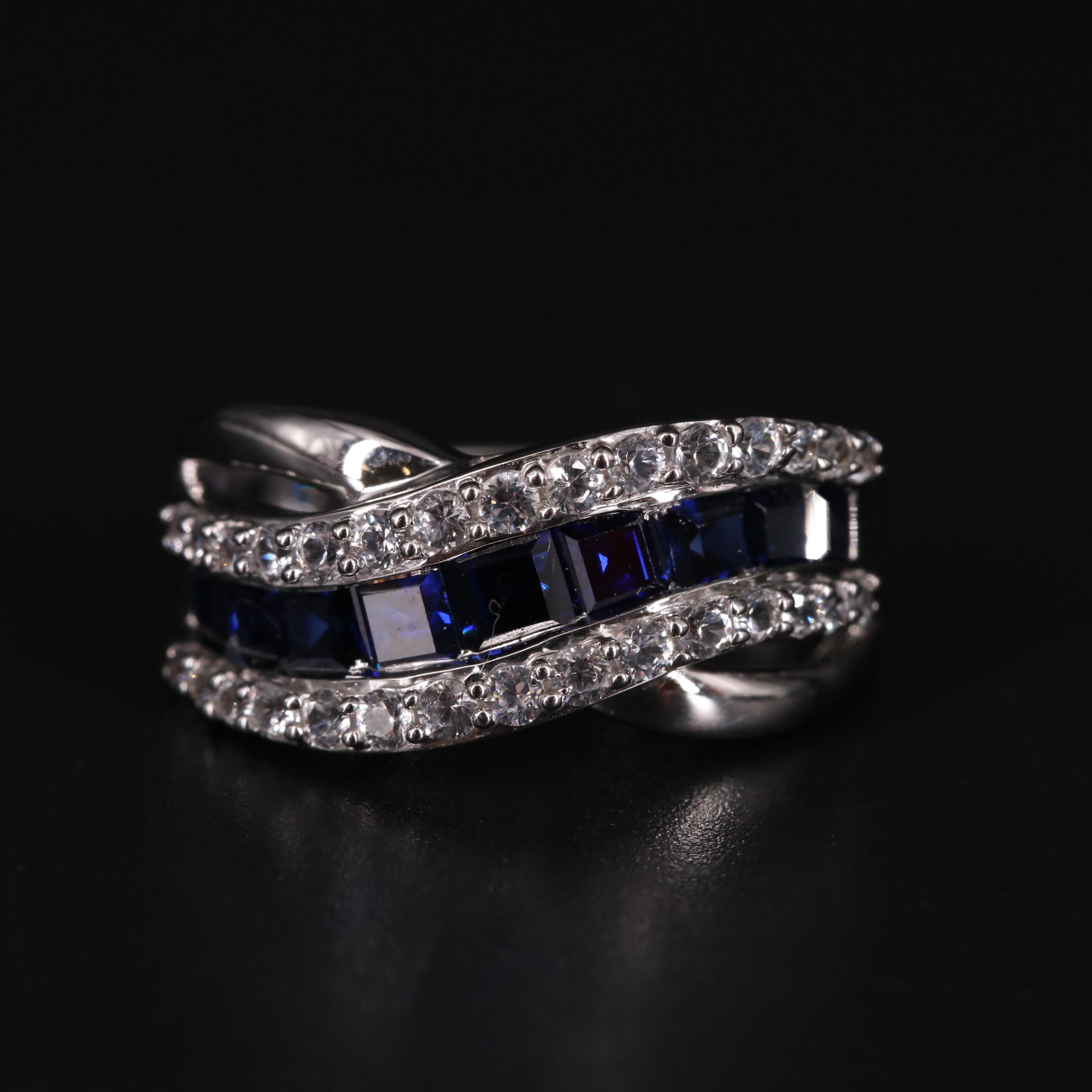 Sterling Silver Sapphire Ring